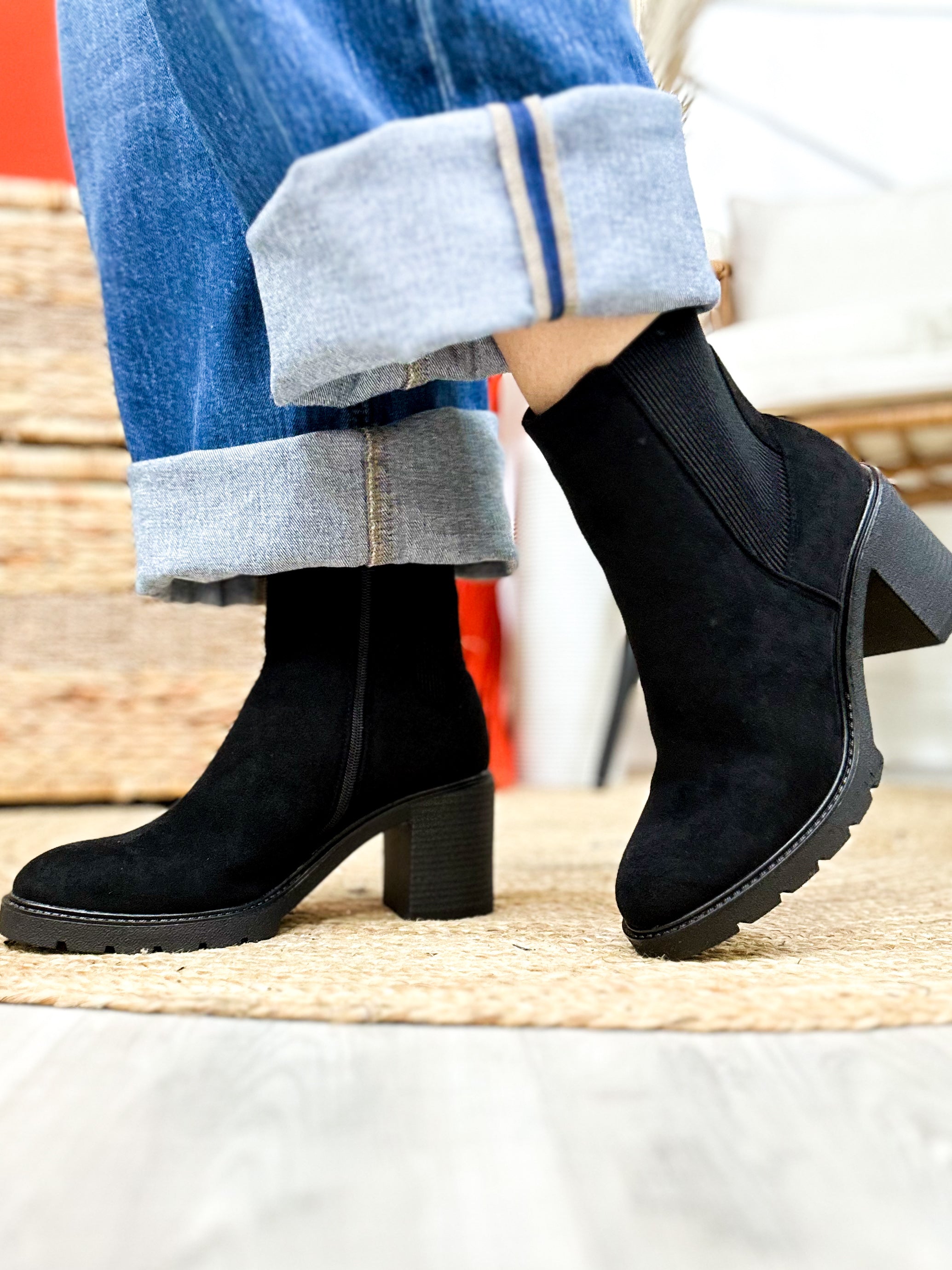 Rapid Boots - Black Suede-350 SHOES-OLEM SHOE-Heathered Boho Boutique, Women's Fashion and Accessories in Palmetto, FL