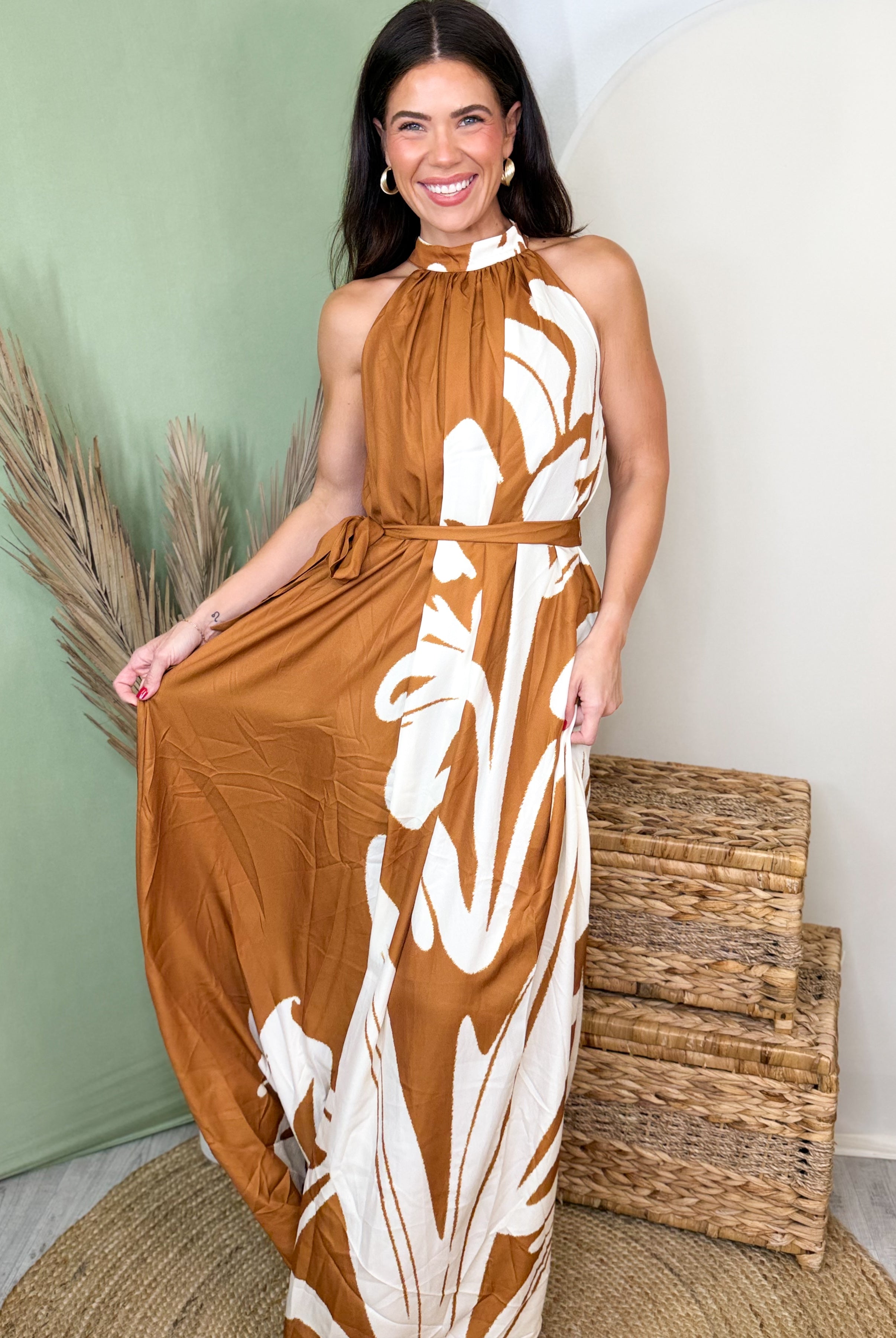 Desert Oasis Maxi Dress-230 DRESSES/JUMPSUITS/ROMPERS-FLYING TOMATO-Heathered Boho Boutique, Women's Fashion and Accessories in Palmetto, FL