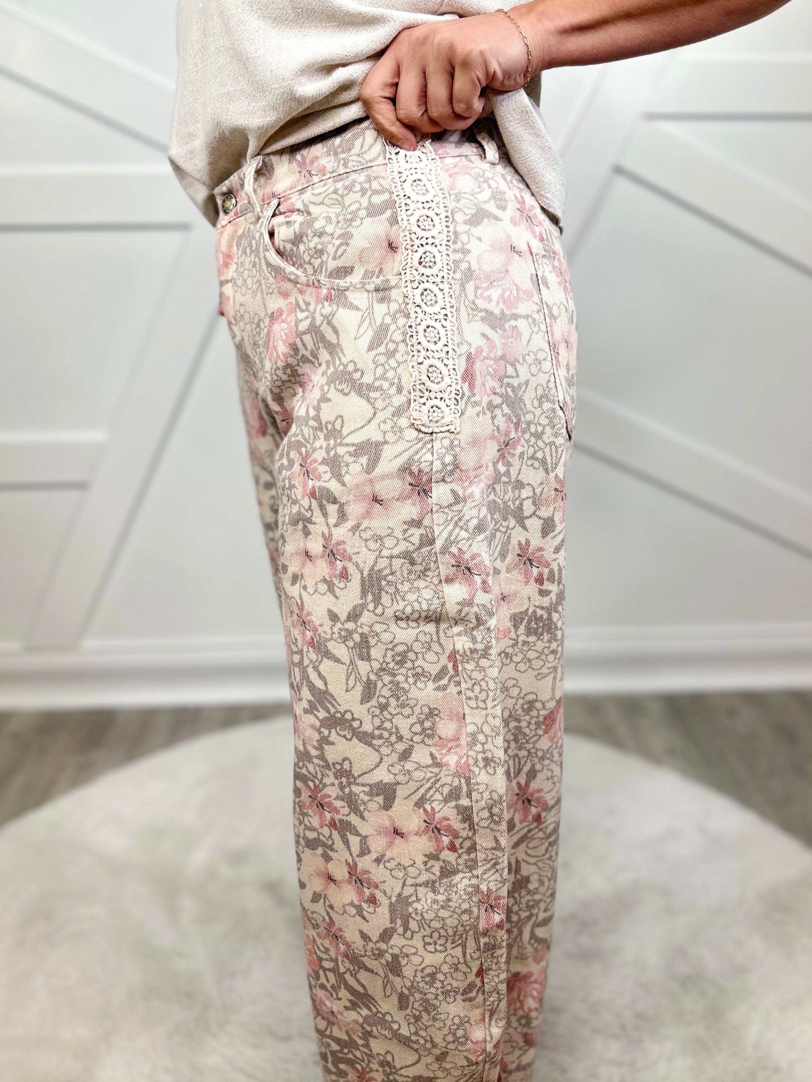 Restock: Field of Dreams Pants-150 PANTS-Davi & Dani-Heathered Boho Boutique, Women's Fashion and Accessories in Palmetto, FL