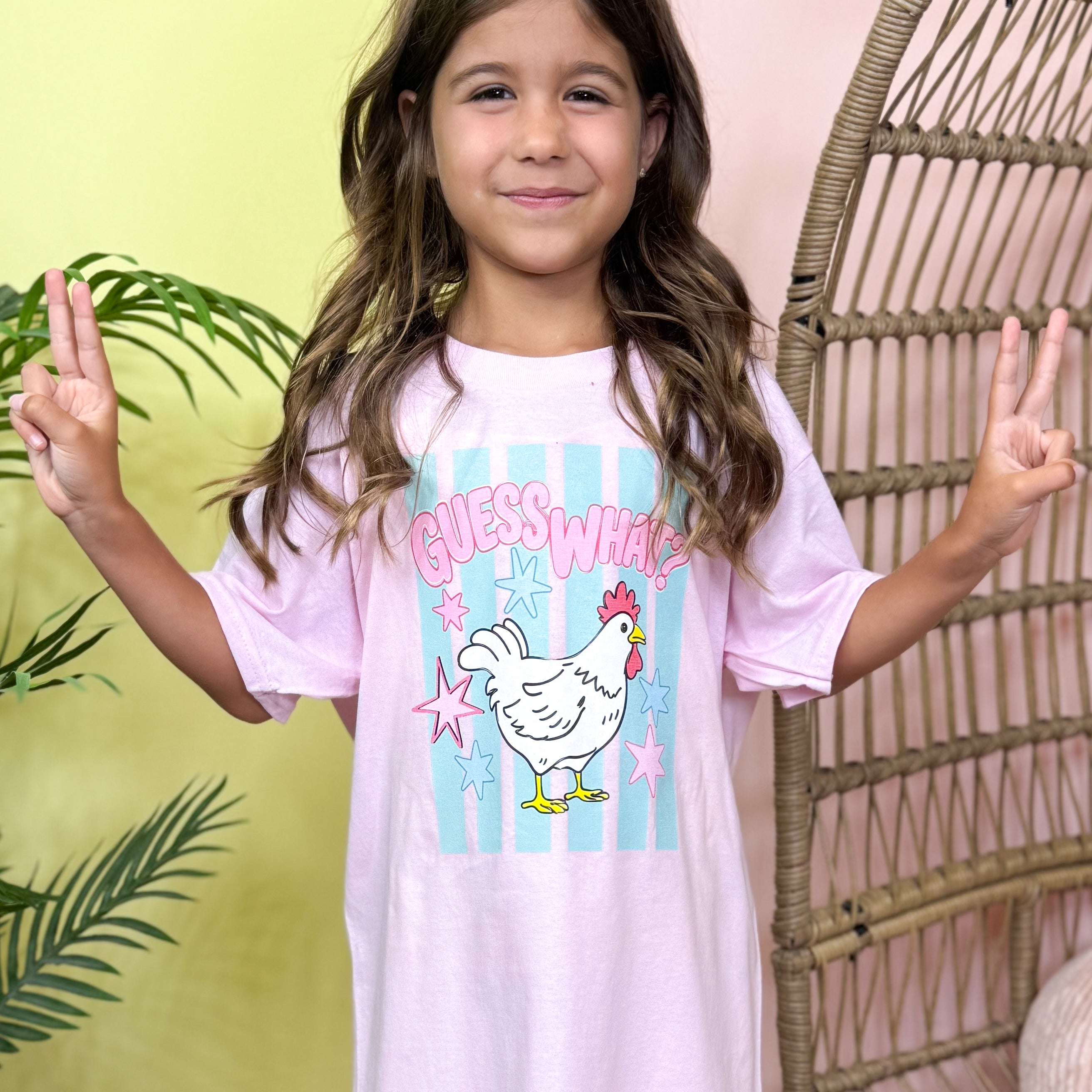 YOUTH - Guess What Graphic Tee-130 Graphic Tees-Heathered Boho-Heathered Boho Boutique, Women's Fashion and Accessories in Palmetto, FL
