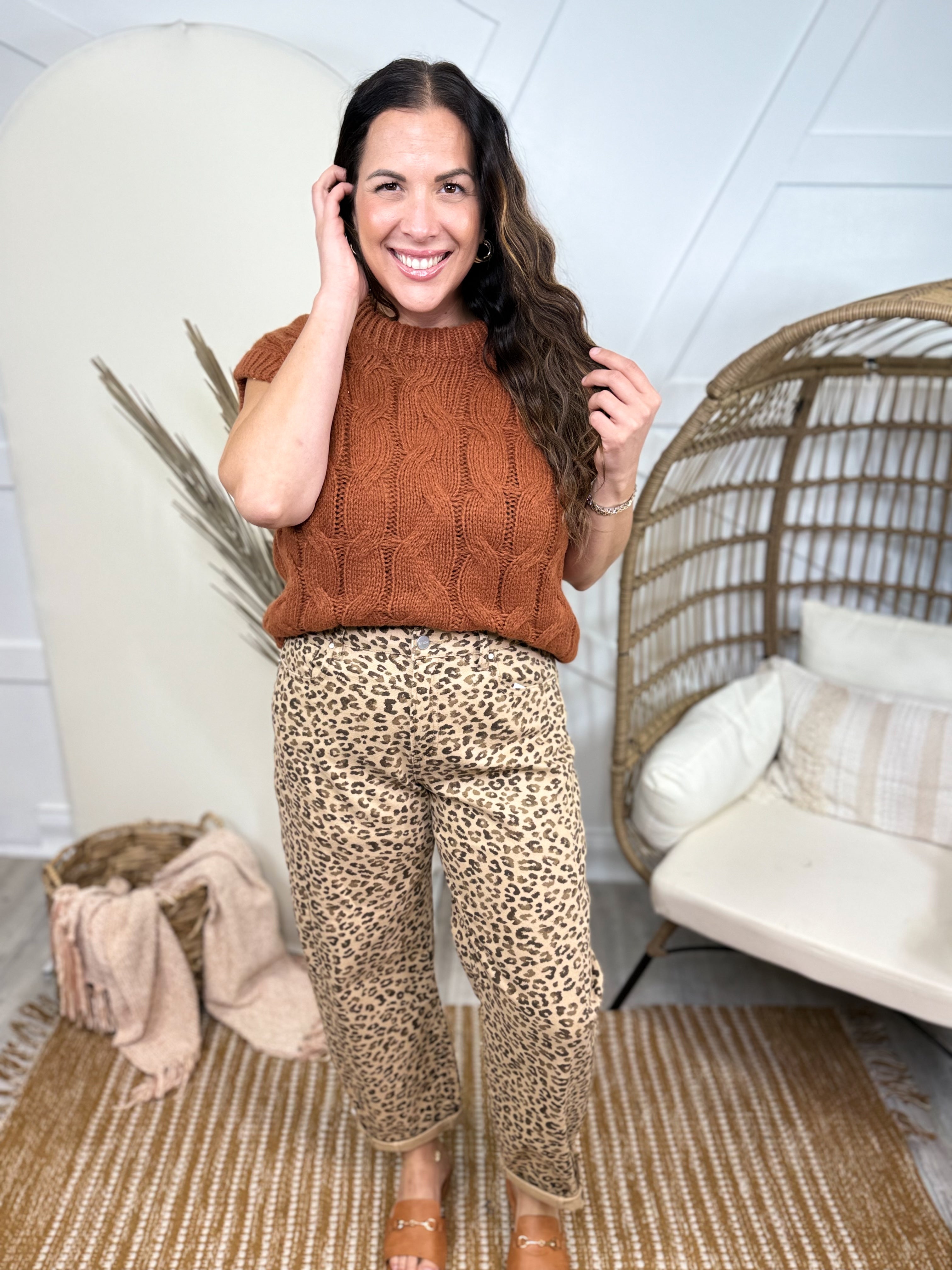 High Expectations Sweater Top (Reg & Curvy)-125 Sweater-GEEGEE-Heathered Boho Boutique, Women's Fashion and Accessories in Palmetto, FL