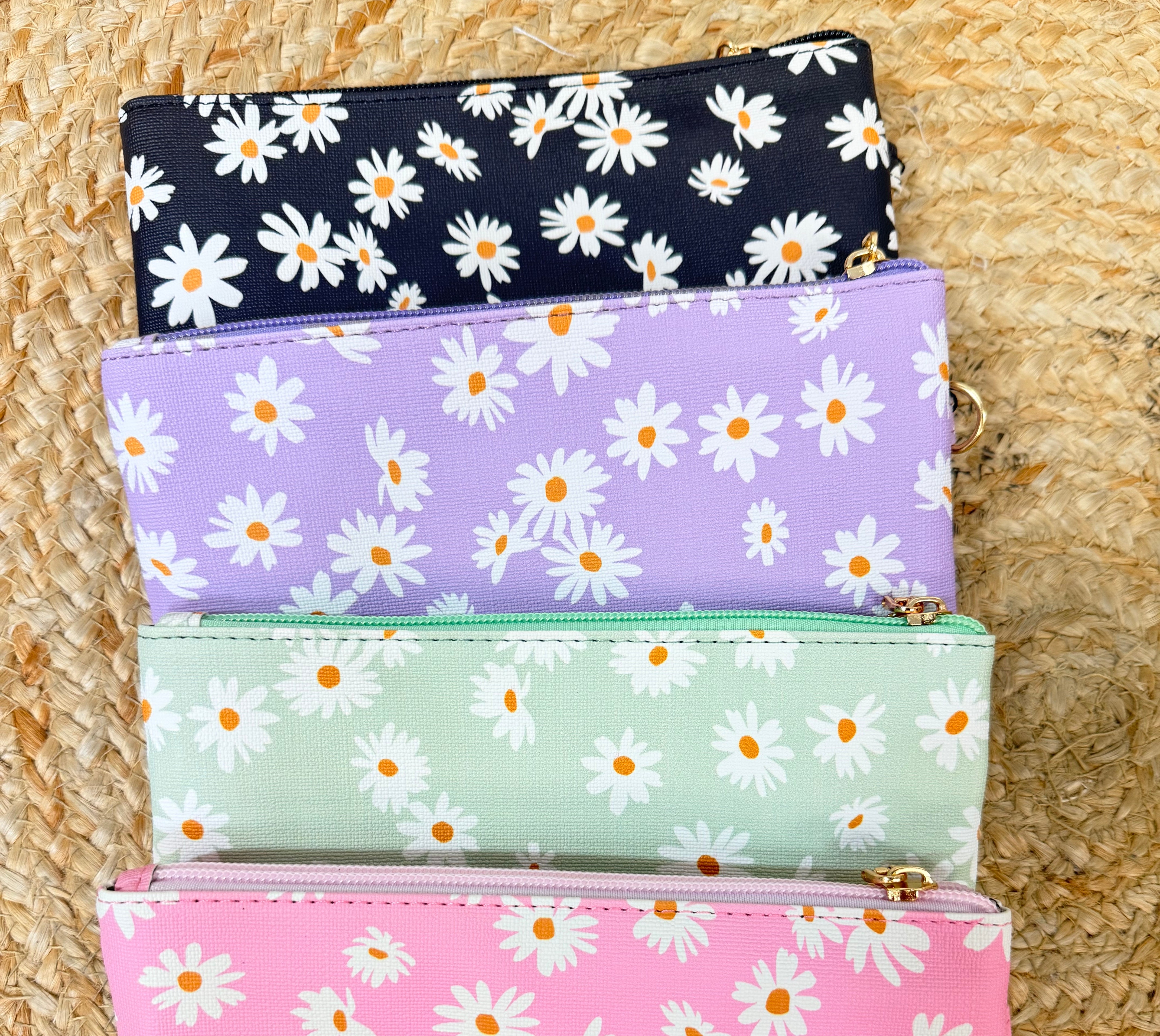 Daisy Wristlet-320 Bags-Zenana-Heathered Boho Boutique, Women's Fashion and Accessories in Palmetto, FL