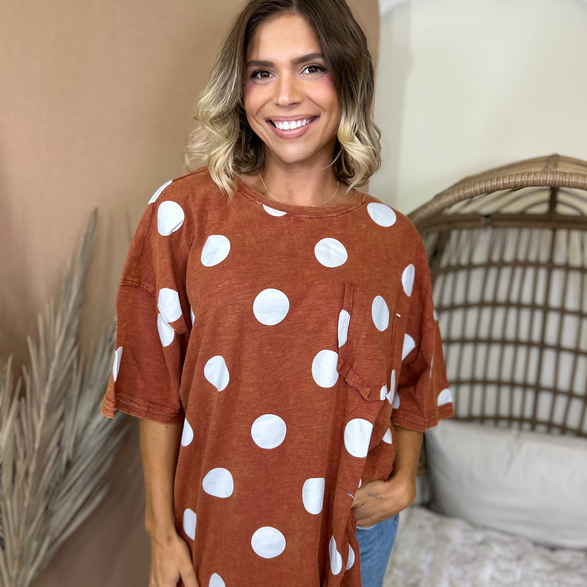 The Spot On Boxy Top-110 SHORT SLEEVE TOP-EASEL-Heathered Boho Boutique, Women's Fashion and Accessories in Palmetto, FL