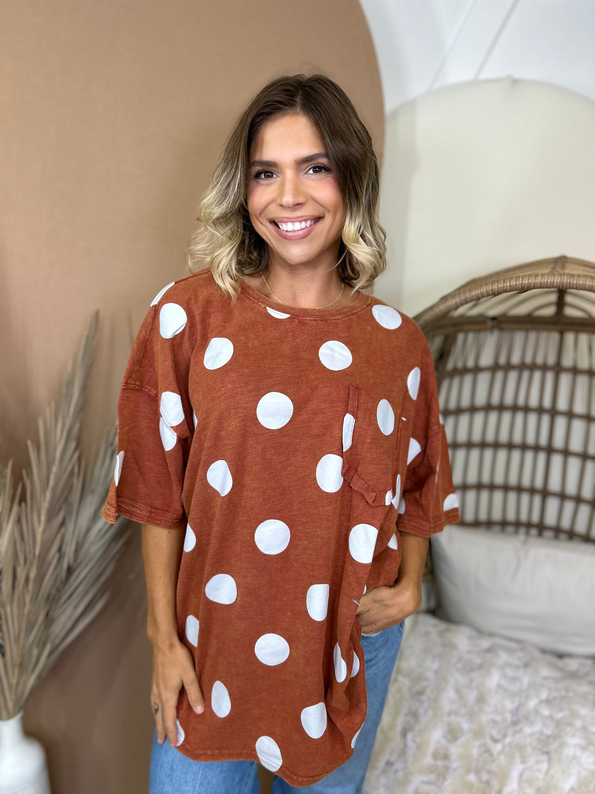 The Spot On Boxy Top-110 SHORT SLEEVE TOP-EASEL-Heathered Boho Boutique, Women's Fashion and Accessories in Palmetto, FL