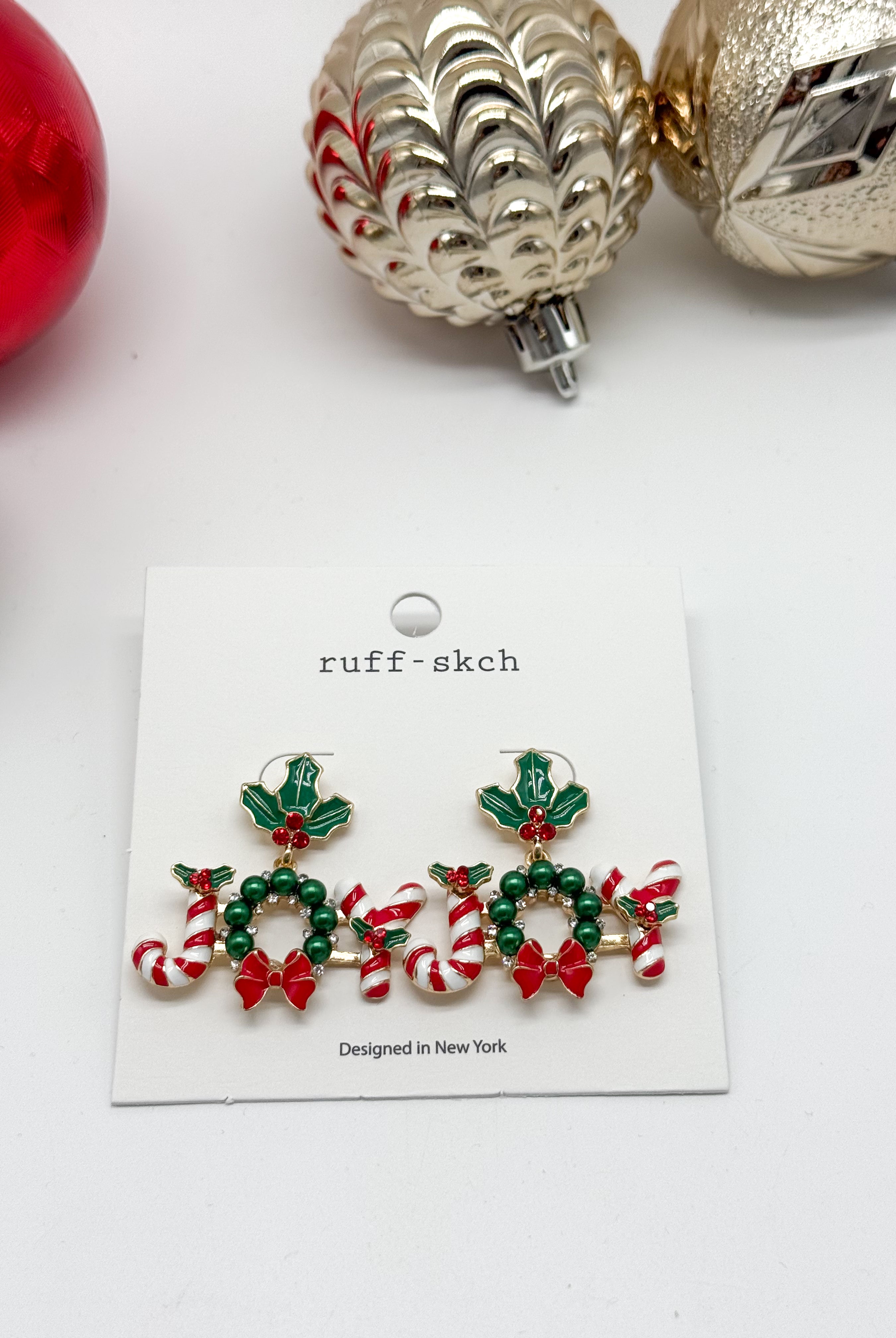 JOY Earrings-310 Jewelry-Rough Sketch-Heathered Boho Boutique, Women's Fashion and Accessories in Palmetto, FL