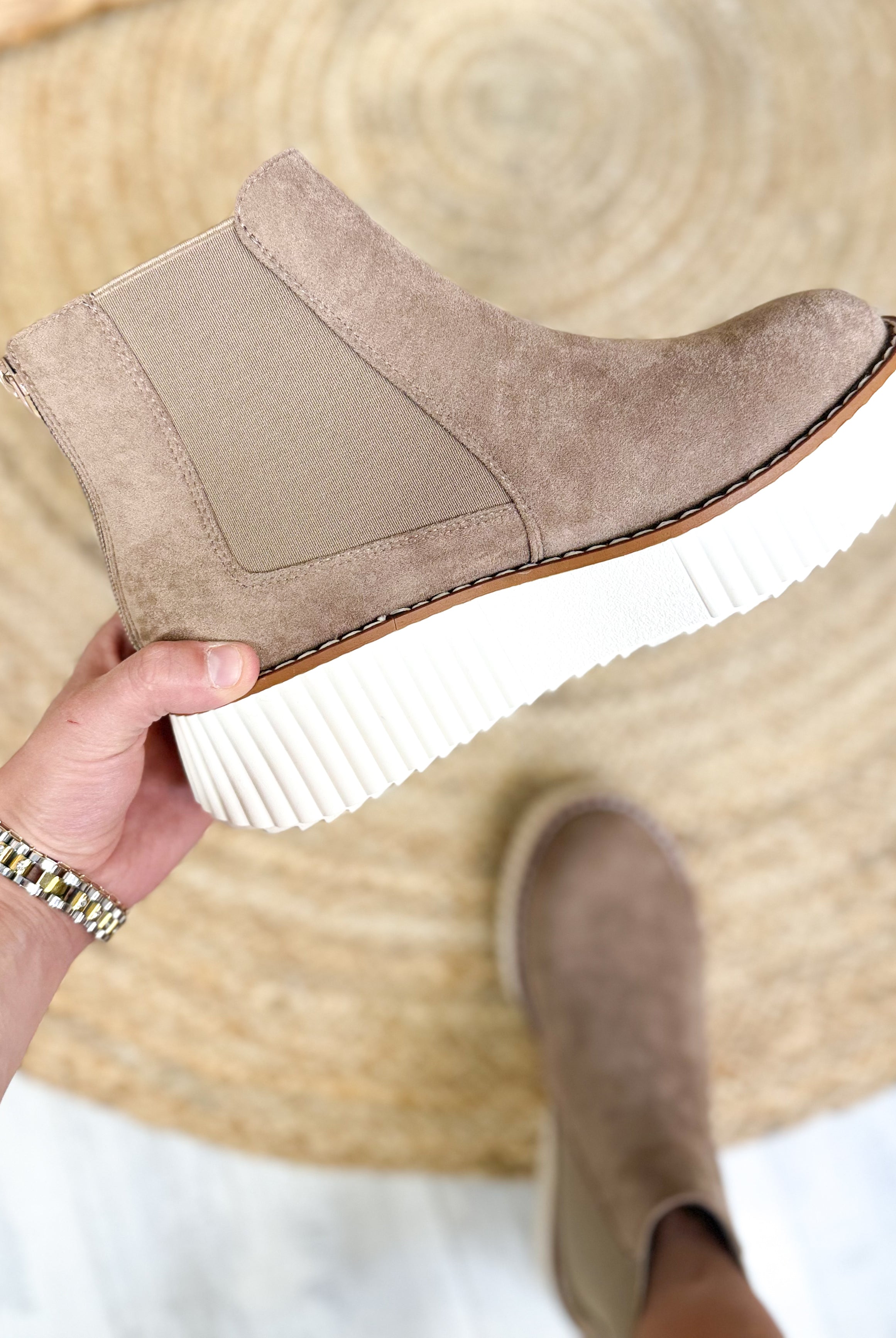 Sweet Boots - Taupe-350 SHOES-OLEM SHOE-Heathered Boho Boutique, Women's Fashion and Accessories in Palmetto, FL