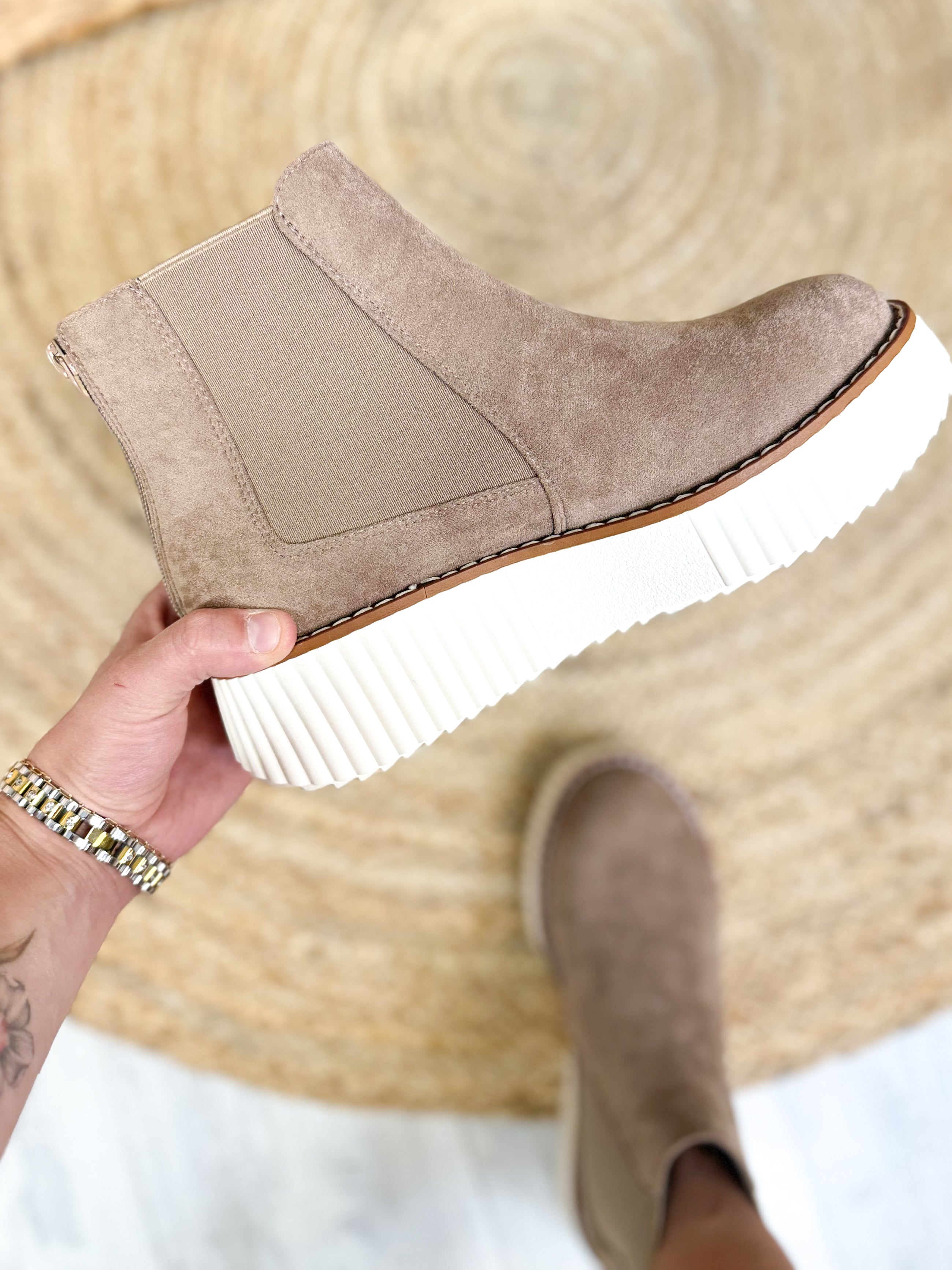 Sweet Boots - Taupe-350 SHOES-OLEM SHOE-Heathered Boho Boutique, Women's Fashion and Accessories in Palmetto, FL