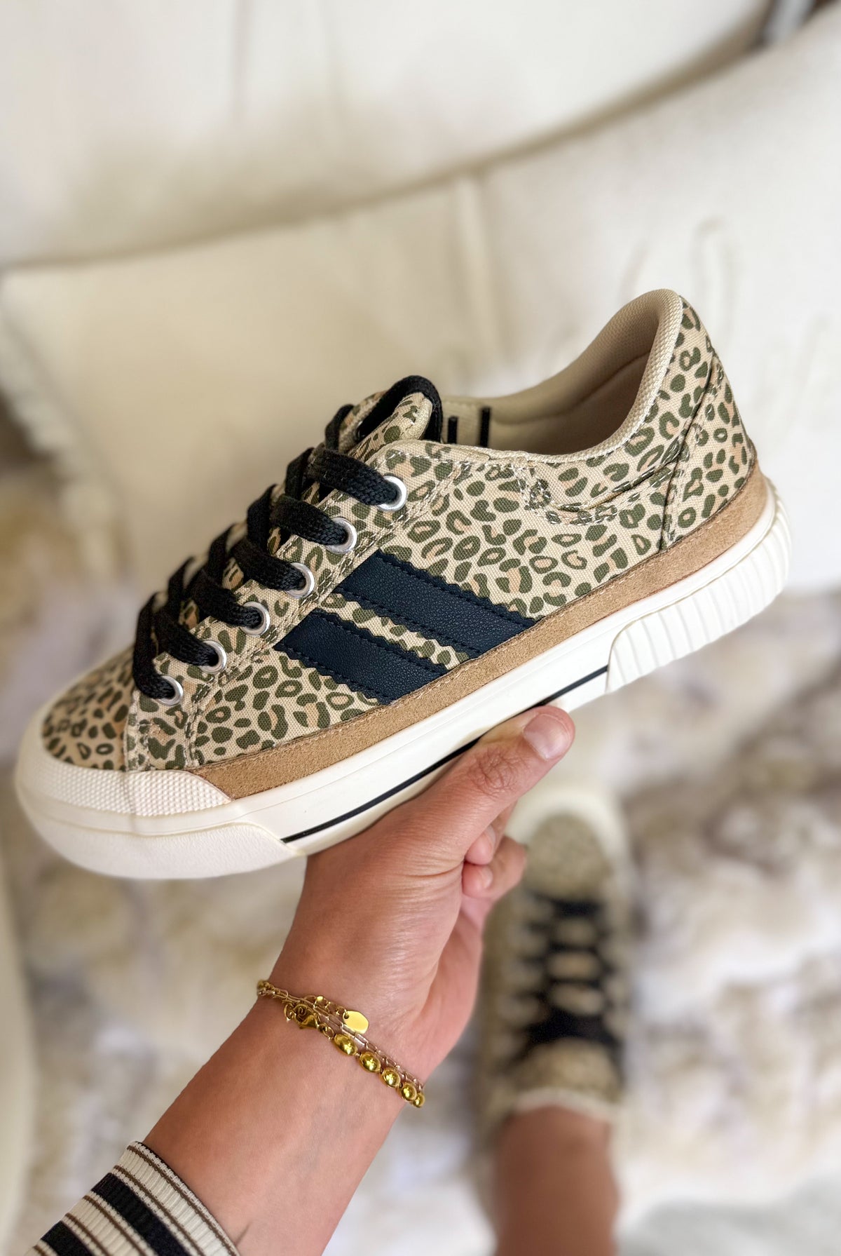 Thats Her Sneakers - Sand Mini Leopard-350 SHOES-CORKYS-Heathered Boho Boutique, Women's Fashion and Accessories in Palmetto, FL