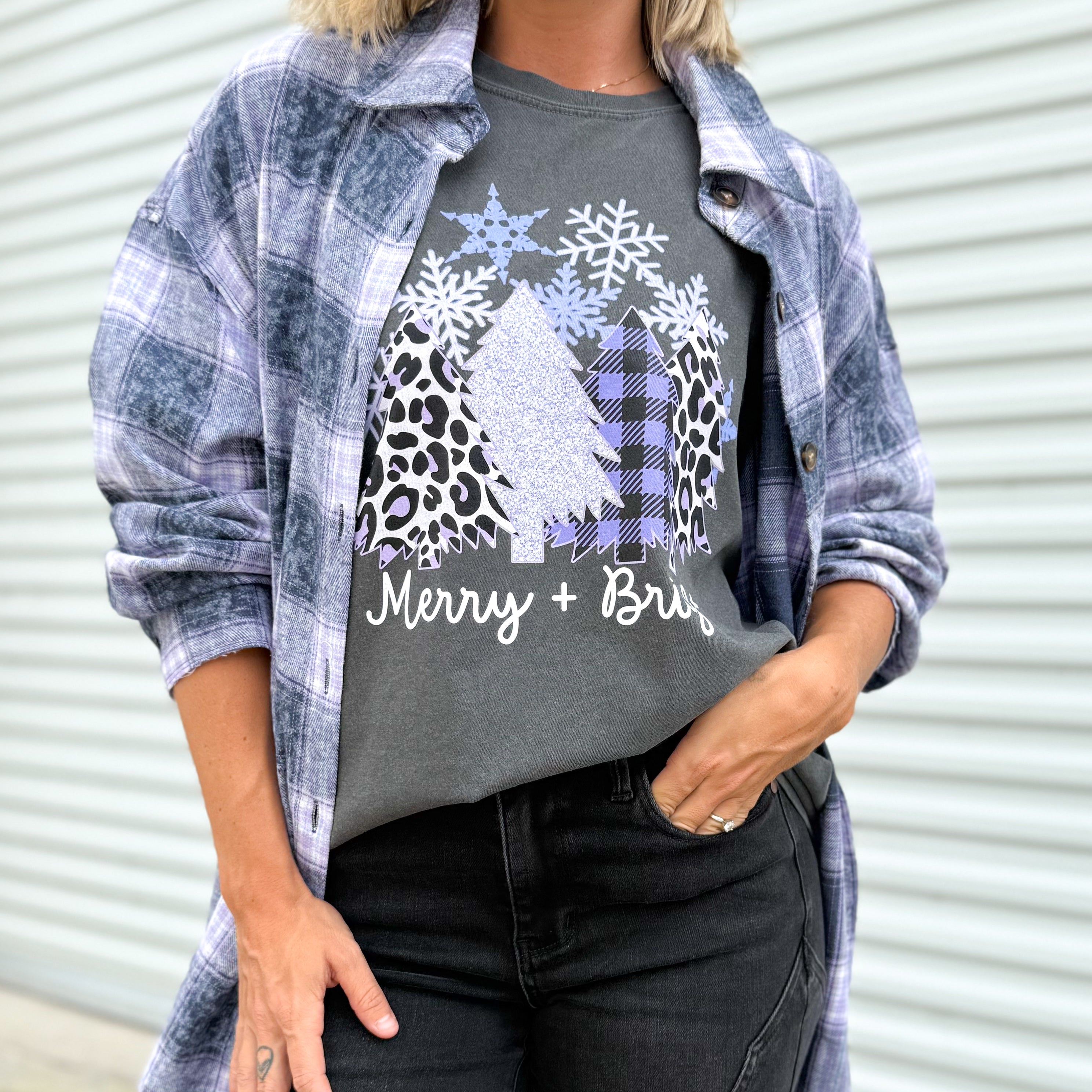 Purple Leopard Trees Graphic Tee-130 Graphic Tees-Heathered Boho-Heathered Boho Boutique, Women's Fashion and Accessories in Palmetto, FL