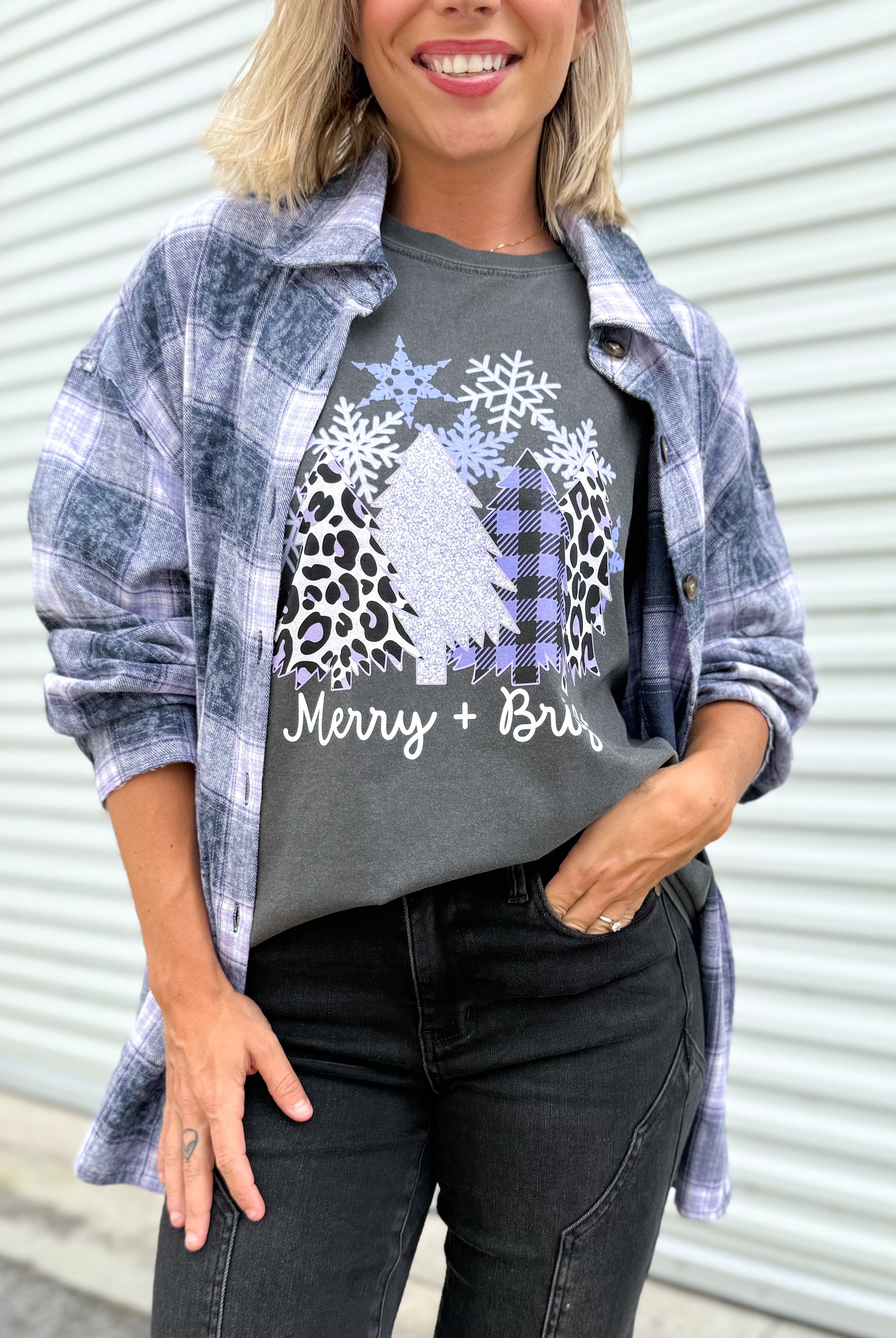 Purple Leopard Trees Graphic Tee-130 Graphic Tees-Heathered Boho-Heathered Boho Boutique, Women's Fashion and Accessories in Palmetto, FL