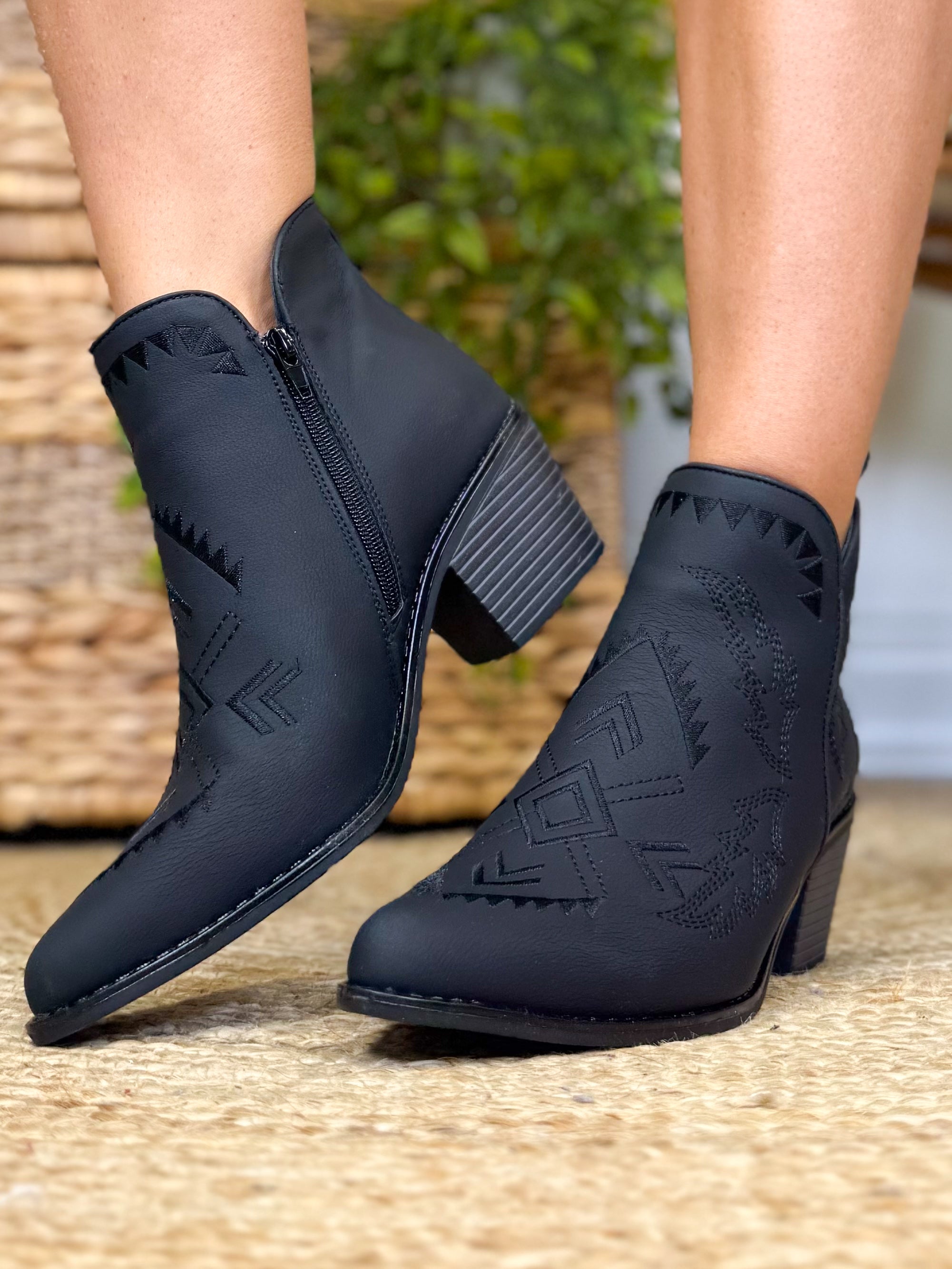Whitney Boots - Black-350 SHOES-OLEM SHOE-Heathered Boho Boutique, Women's Fashion and Accessories in Palmetto, FL