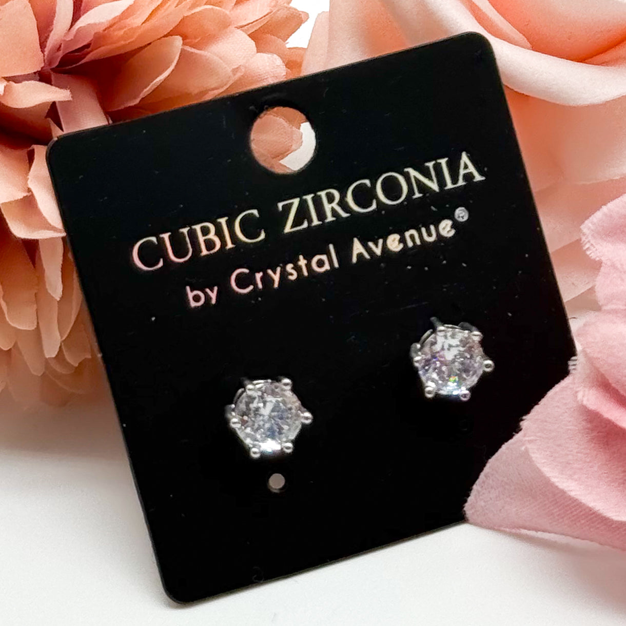 7mm Radiant CZ Stud-310 Jewelry-RM Manufacturing-Heathered Boho Boutique, Women's Fashion and Accessories in Palmetto, FL