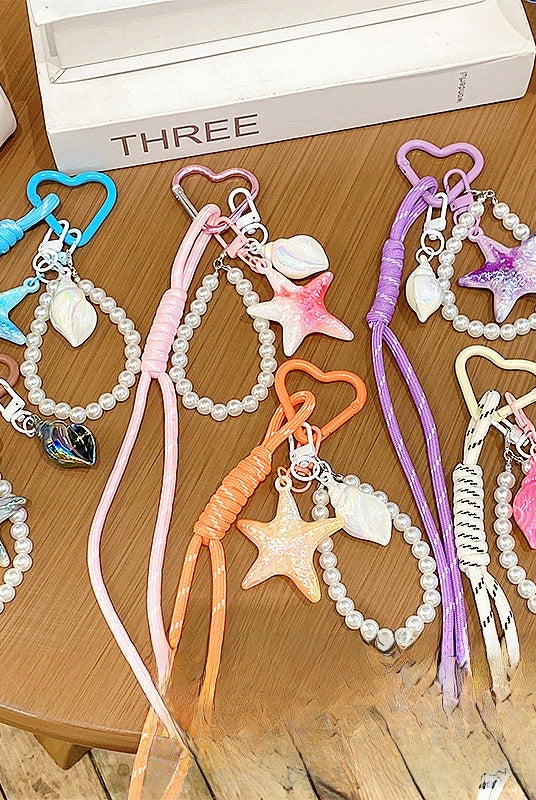 Seaside Sweetheart Charm Keychain-340 OTHER ACCESSORIES-NIHAO JEWELRY-Heathered Boho Boutique, Women's Fashion and Accessories in Palmetto, FL