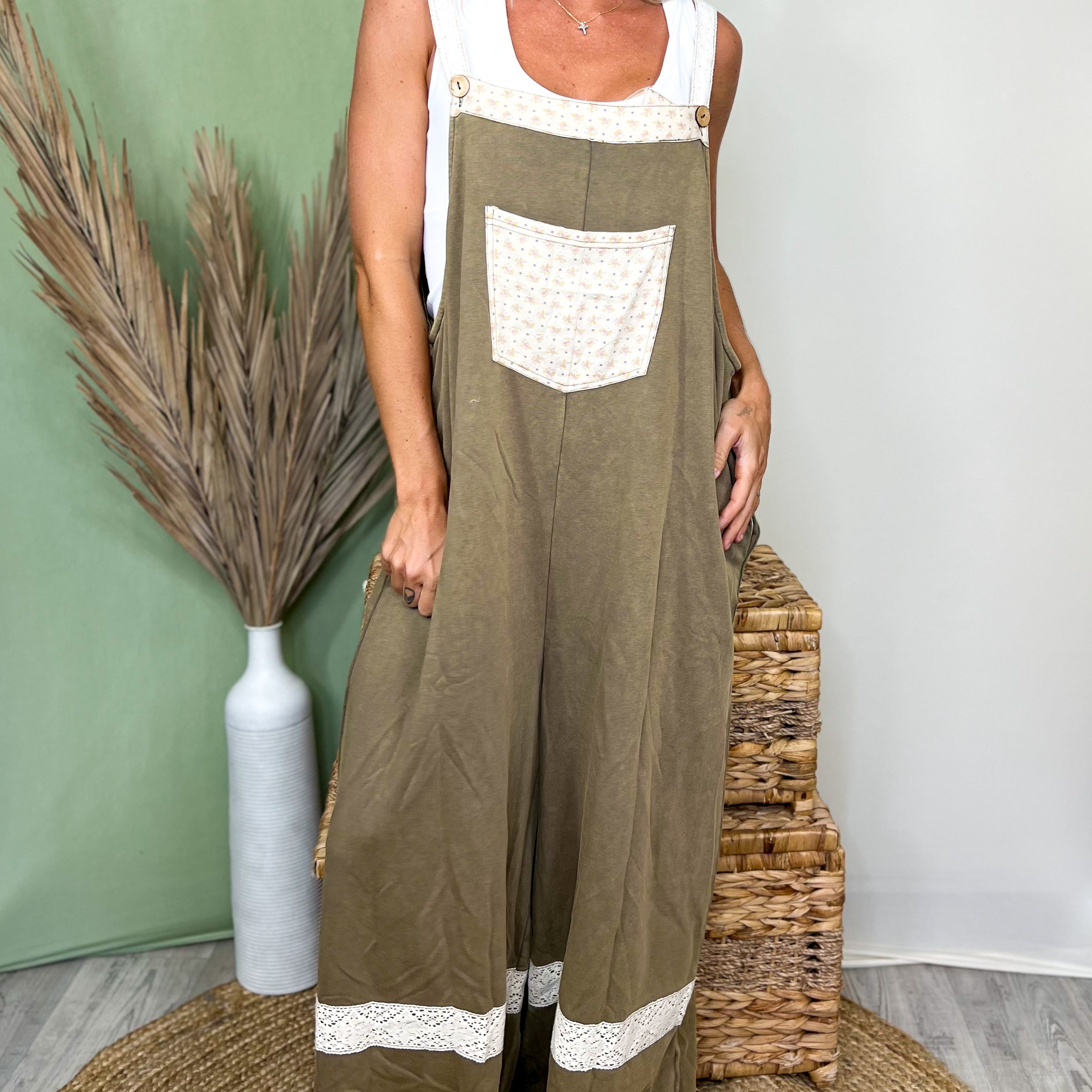 The Wander Free Overalls-230 DRESSES/JUMPSUITS/ROMPERS-EASEL-Heathered Boho Boutique, Women's Fashion and Accessories in Palmetto, FL