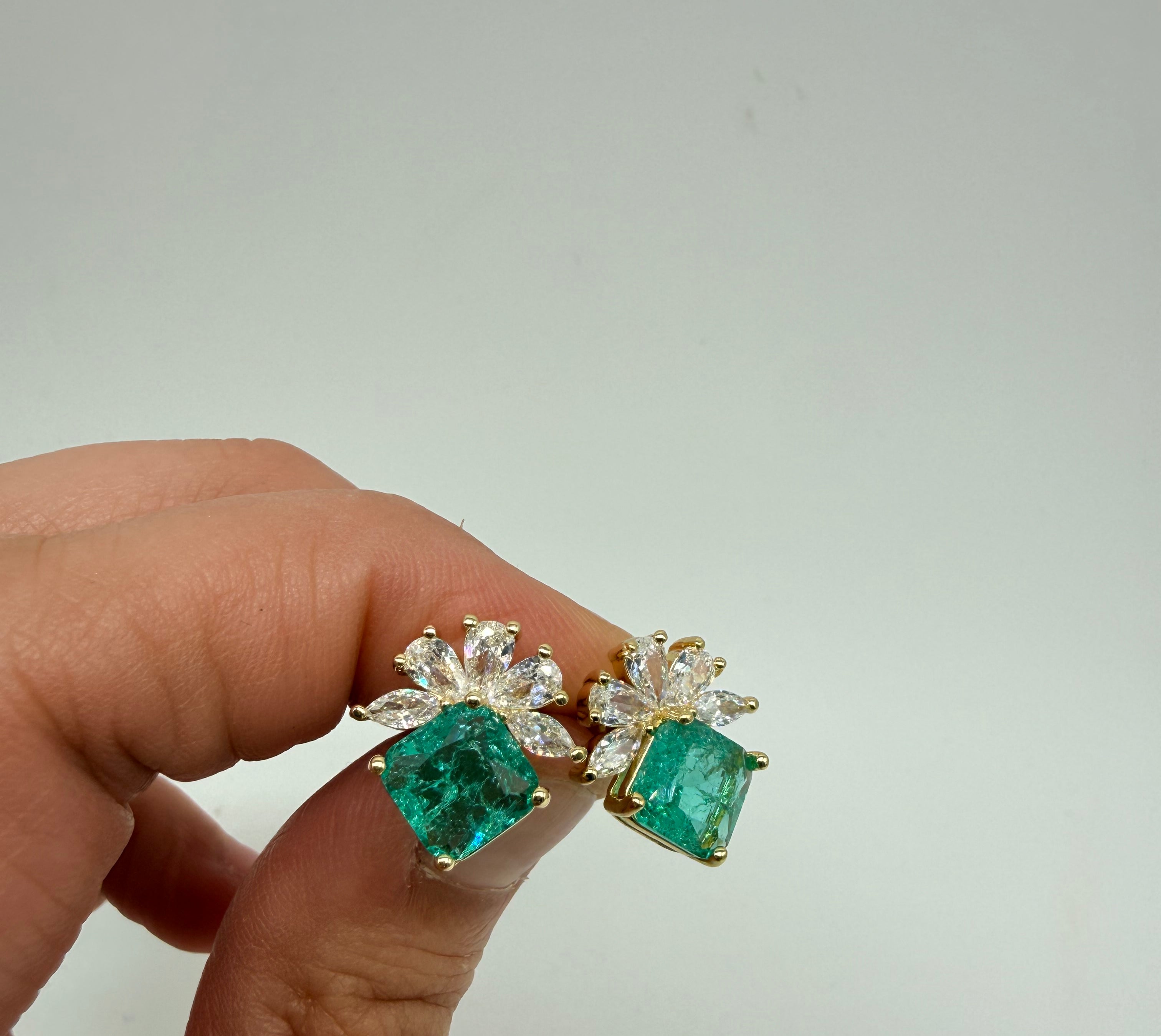Royal Emerald Earring-310 Jewelry-NIHAO JEWELRY-Heathered Boho Boutique, Women's Fashion and Accessories in Palmetto, FL