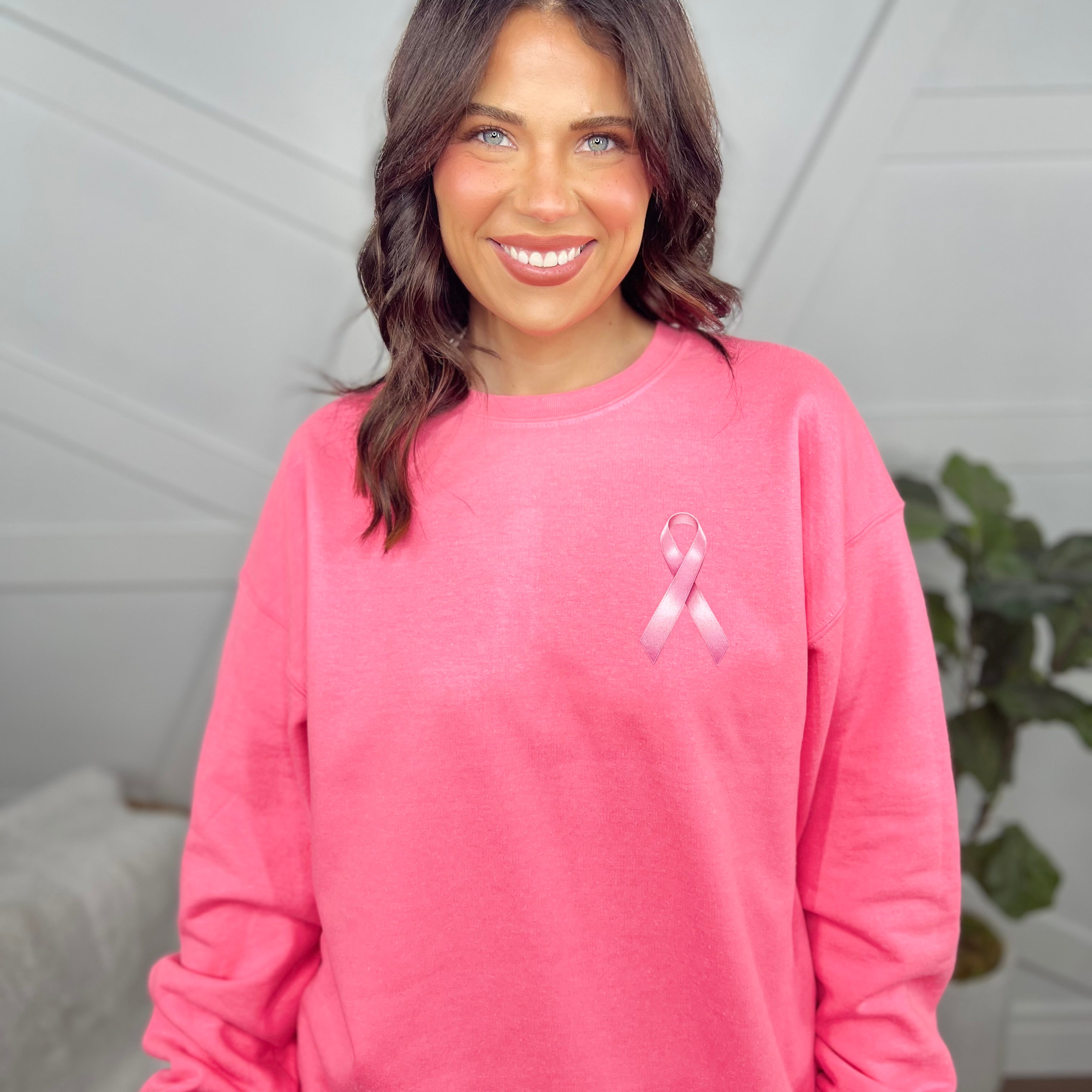 BCA Angel Wings Graphic Sweatshirt - Safety Pink-125 Sweater-Heathered Boho-Heathered Boho Boutique, Women's Fashion and Accessories in Palmetto, FL