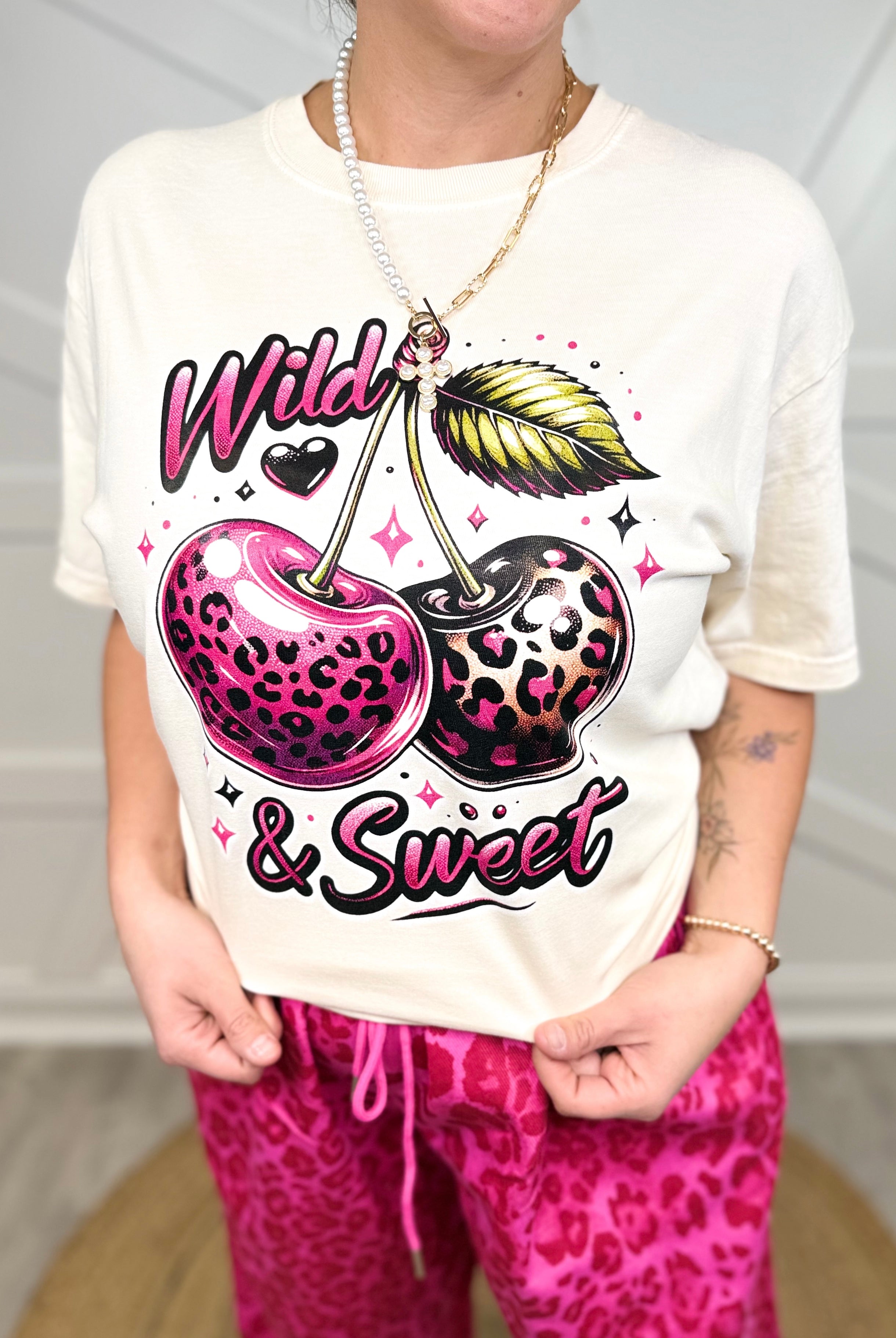 Wild & Sweet Graphic Tee-130 Graphic Tees-Heathered Boho-Heathered Boho Boutique, Women's Fashion and Accessories in Palmetto, FL