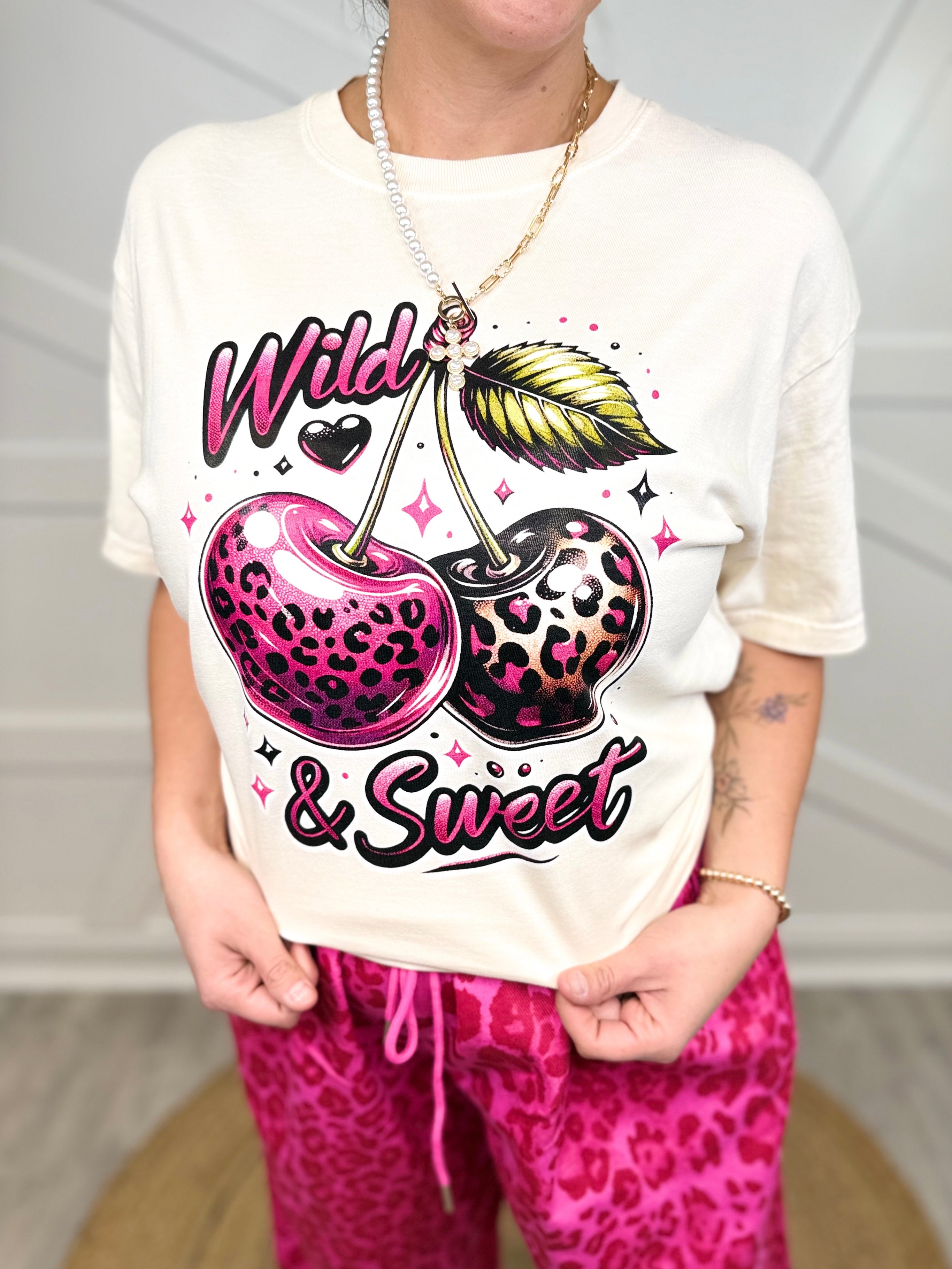 Wild & Sweet Graphic Tee-130 Graphic Tees-Heathered Boho-Heathered Boho Boutique, Women's Fashion and Accessories in Palmetto, FL