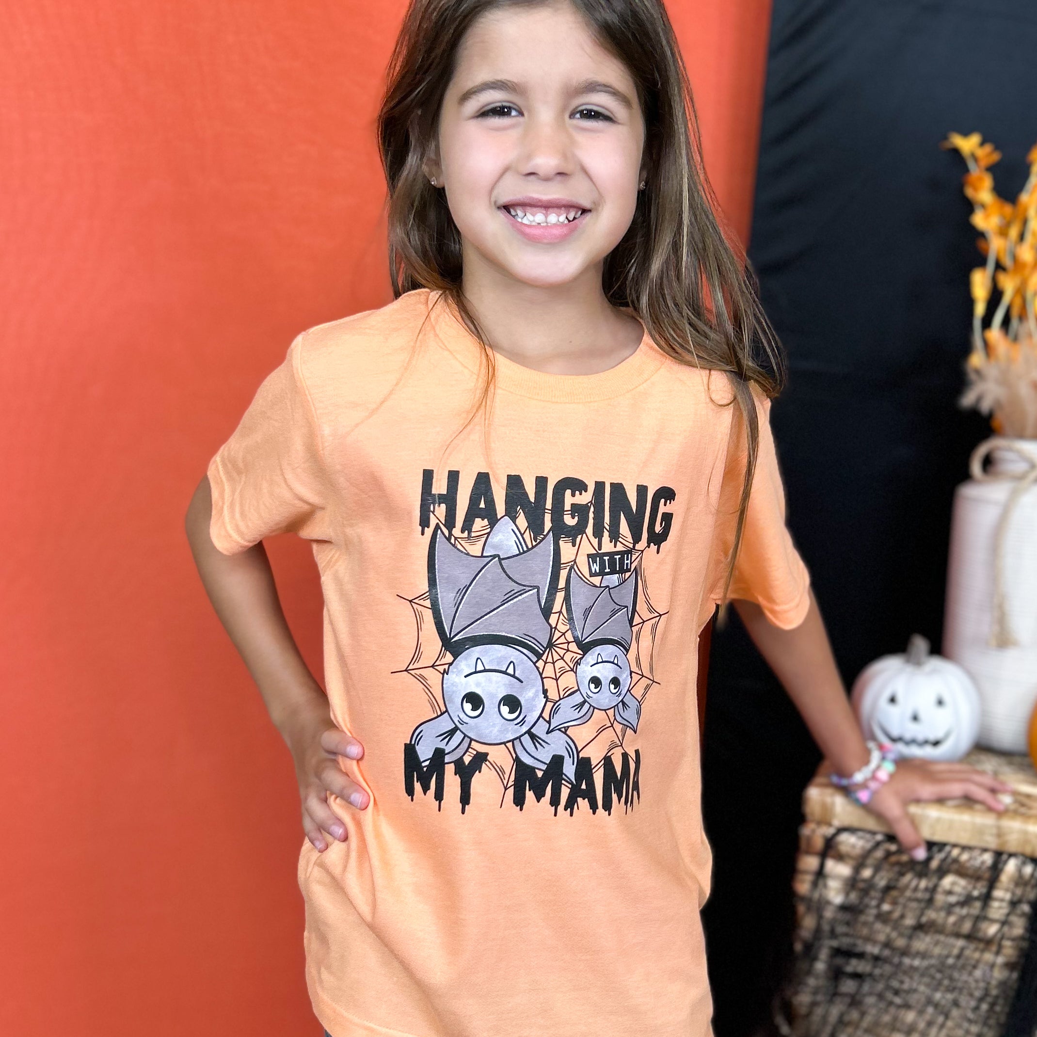 YOUTH - Hanging With My Mama Graphic Tee-130 Graphic Tees-Heathered Boho-Heathered Boho Boutique, Women's Fashion and Accessories in Palmetto, FL