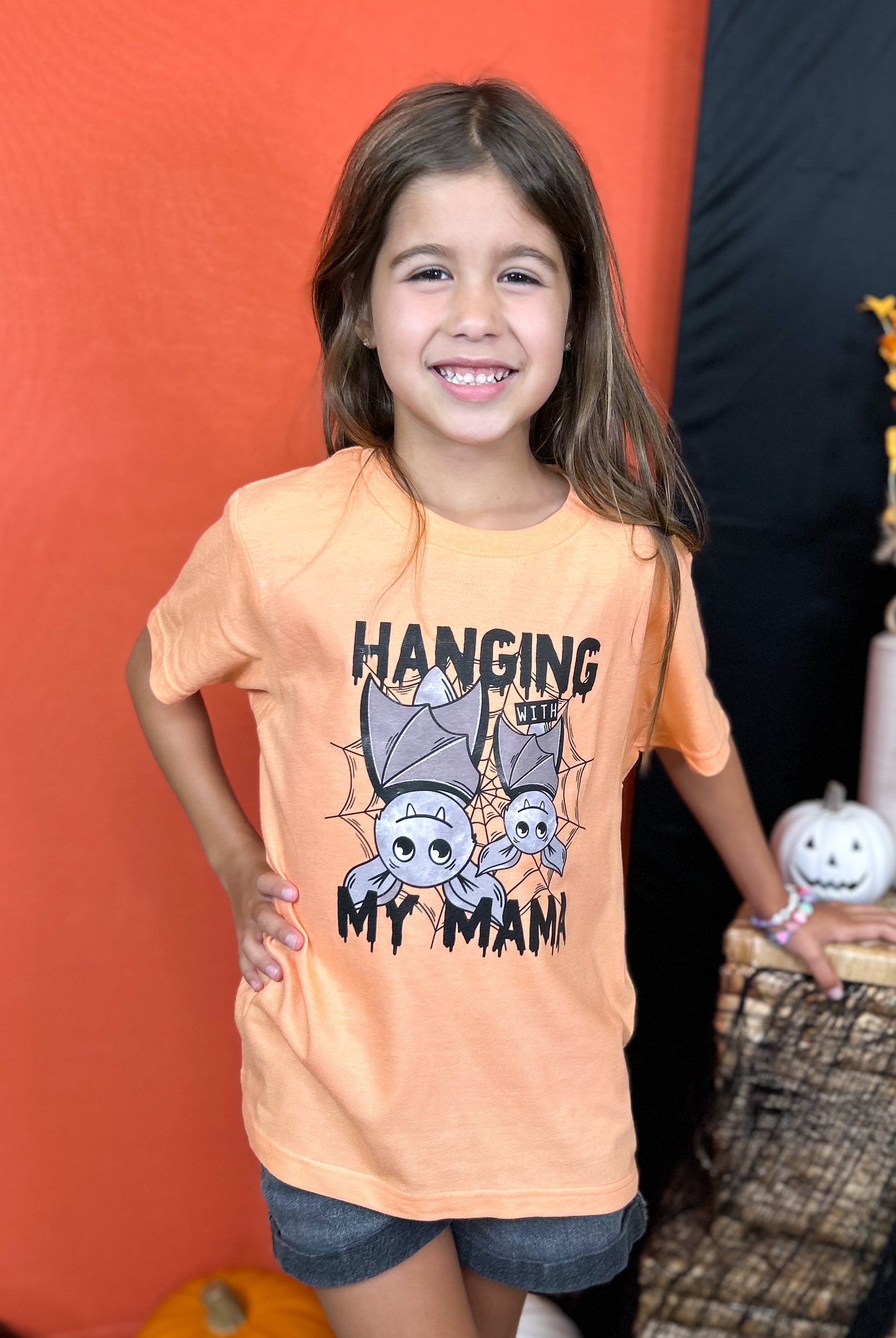 YOUTH - Hanging With My Mama Graphic Tee-130 Graphic Tees-Heathered Boho-Heathered Boho Boutique, Women's Fashion and Accessories in Palmetto, FL