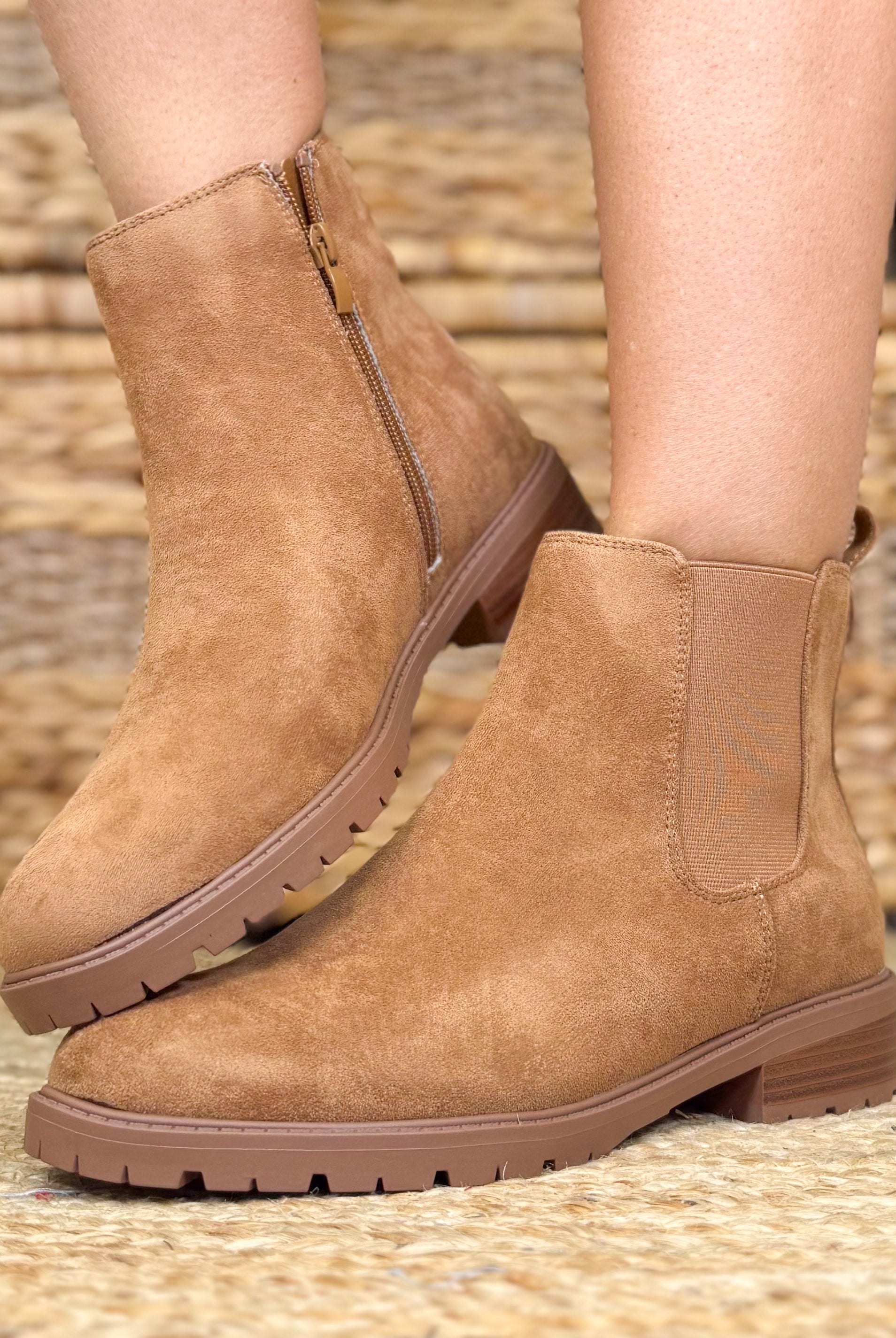 Denver Boots - Camel Suede-350 SHOES-Top Guy-Heathered Boho Boutique, Women's Fashion and Accessories in Palmetto, FL