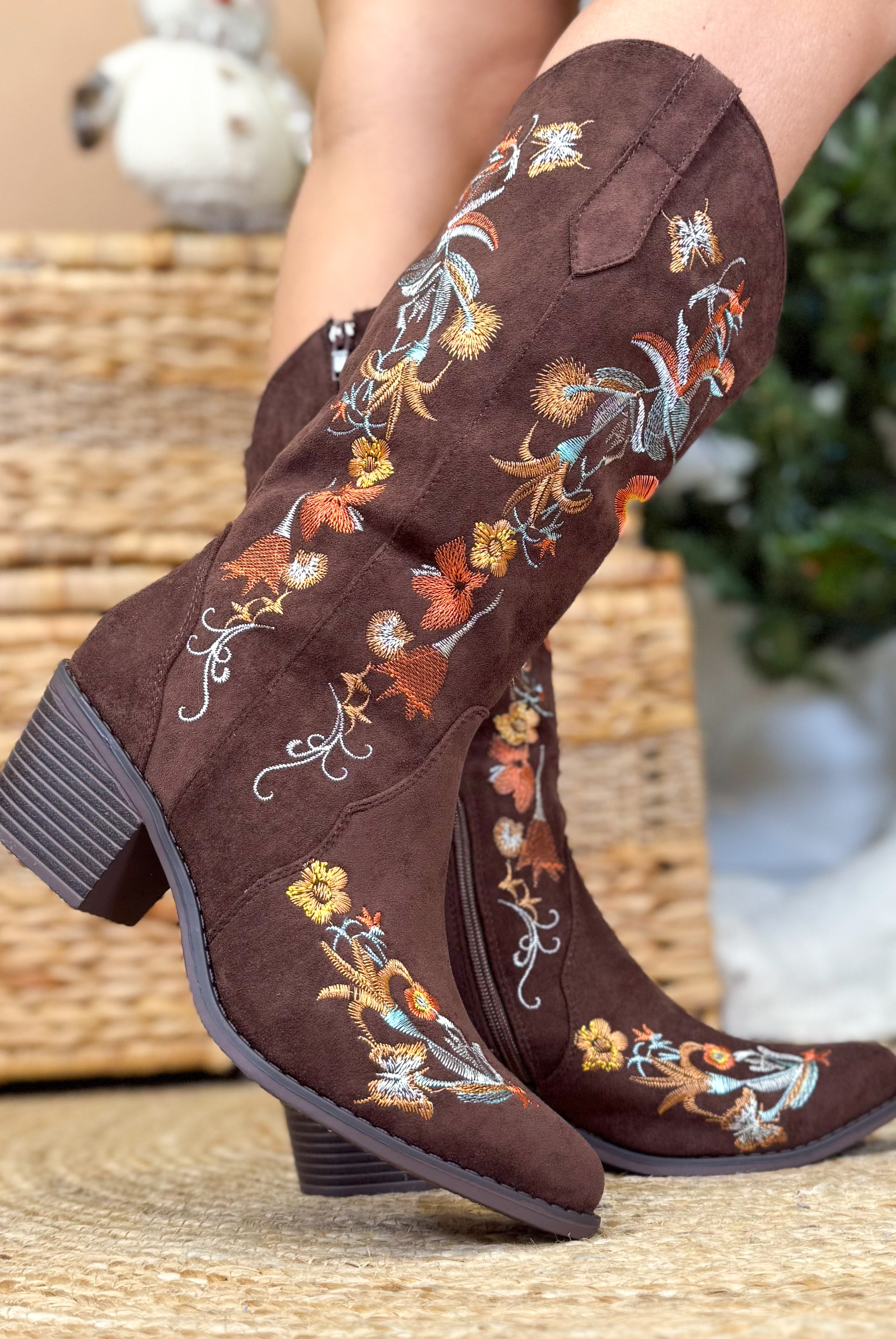 Ever After Boots - Brown Suede-350 SHOES-OLEM SHOE-Heathered Boho Boutique, Women's Fashion and Accessories in Palmetto, FL