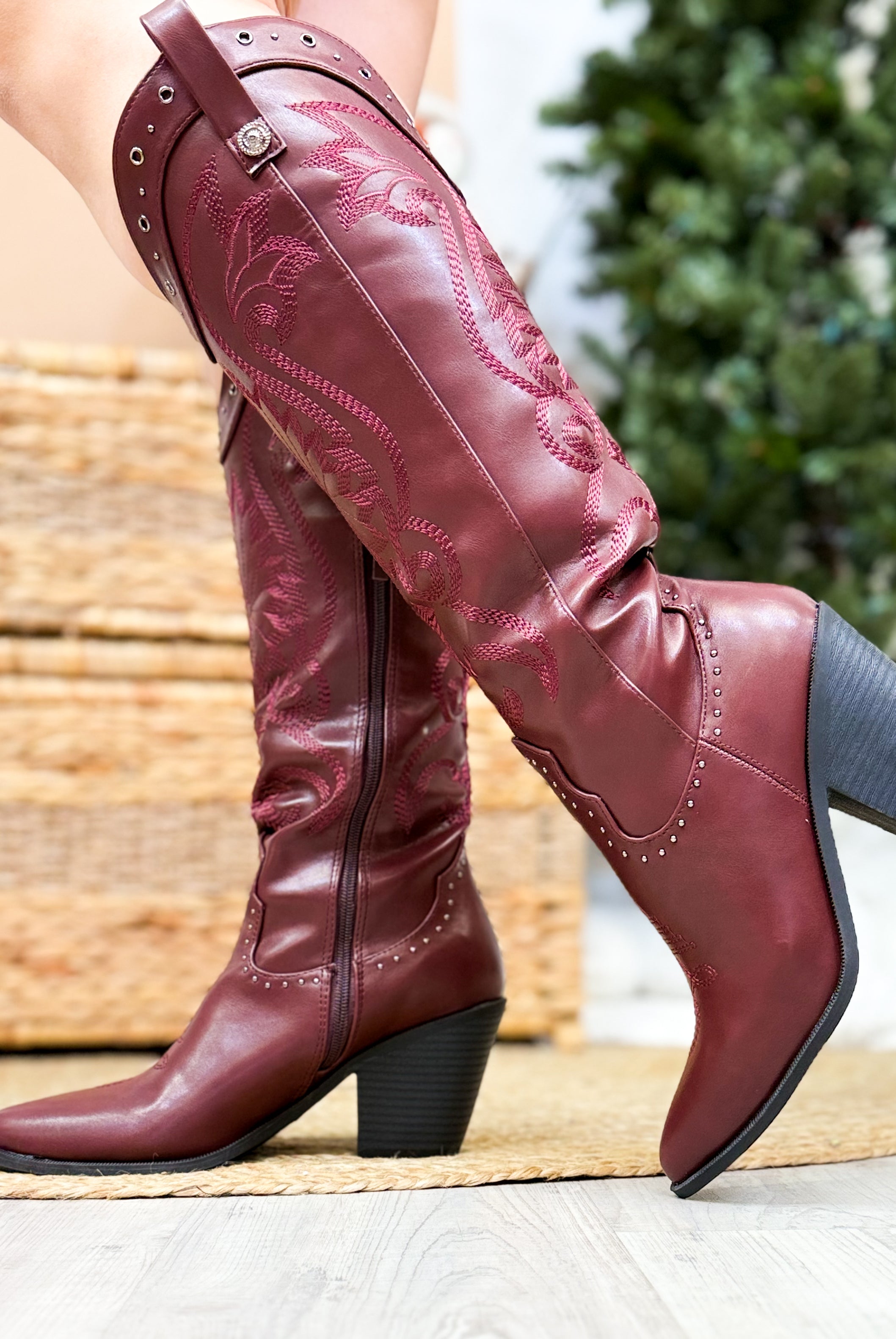 Emerge Boots - Wine-350 SHOES-Top Guy-Heathered Boho Boutique, Women's Fashion and Accessories in Palmetto, FL