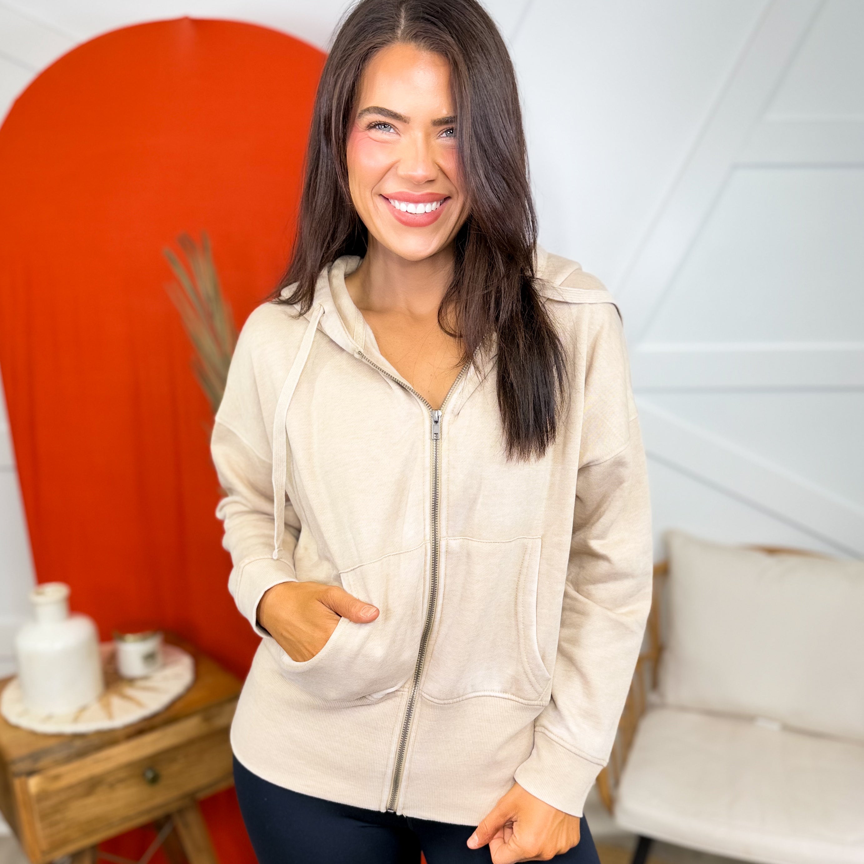 RESTOCK: Cozy Fleece Hoodie-210 Hoodies-Mono B-Heathered Boho Boutique, Women's Fashion and Accessories in Palmetto, FL