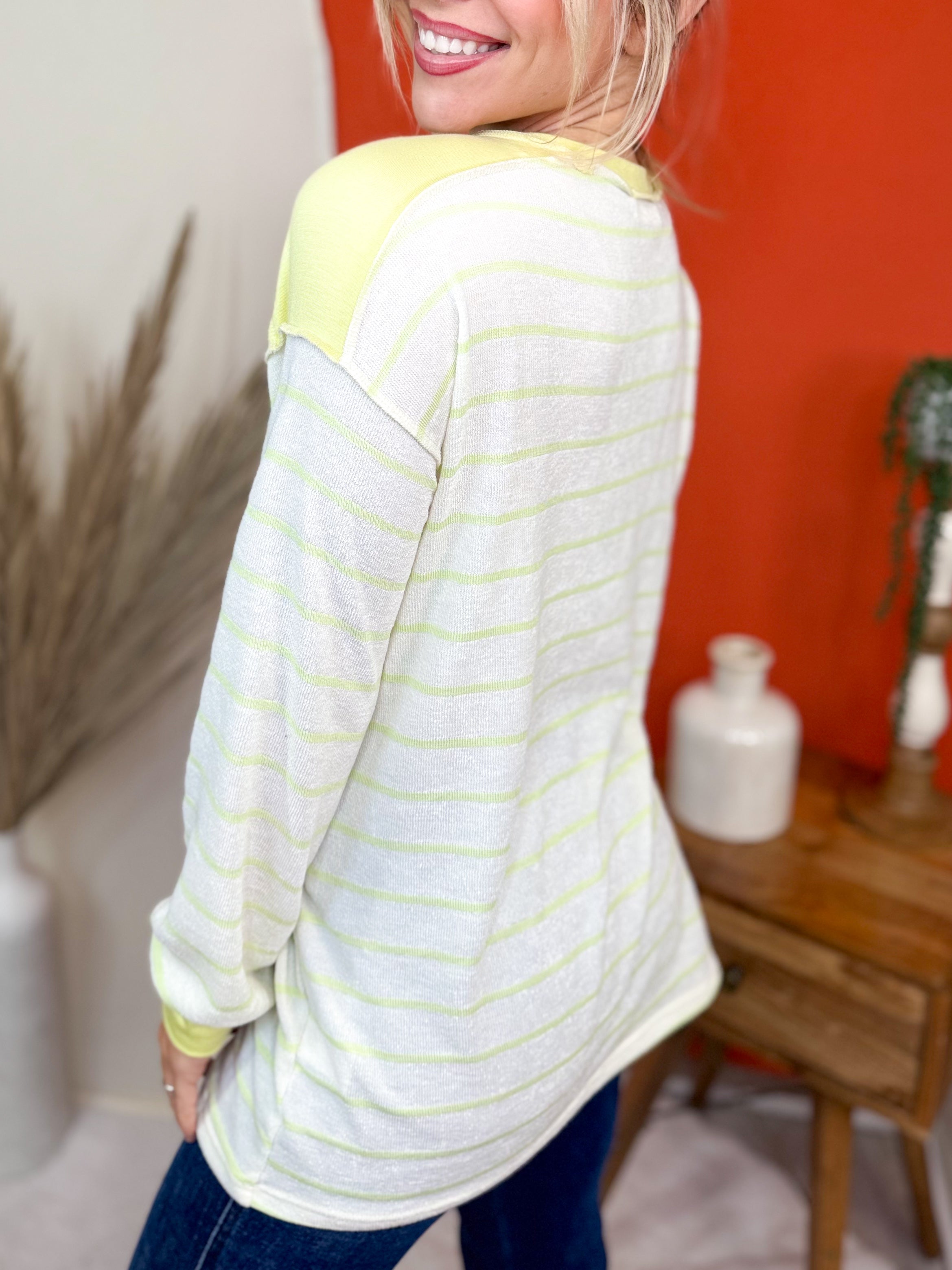 Show Your Stripes Top-120 LONG SLEEVE TOPS-Lovely Melody-Heathered Boho Boutique, Women's Fashion and Accessories in Palmetto, FL