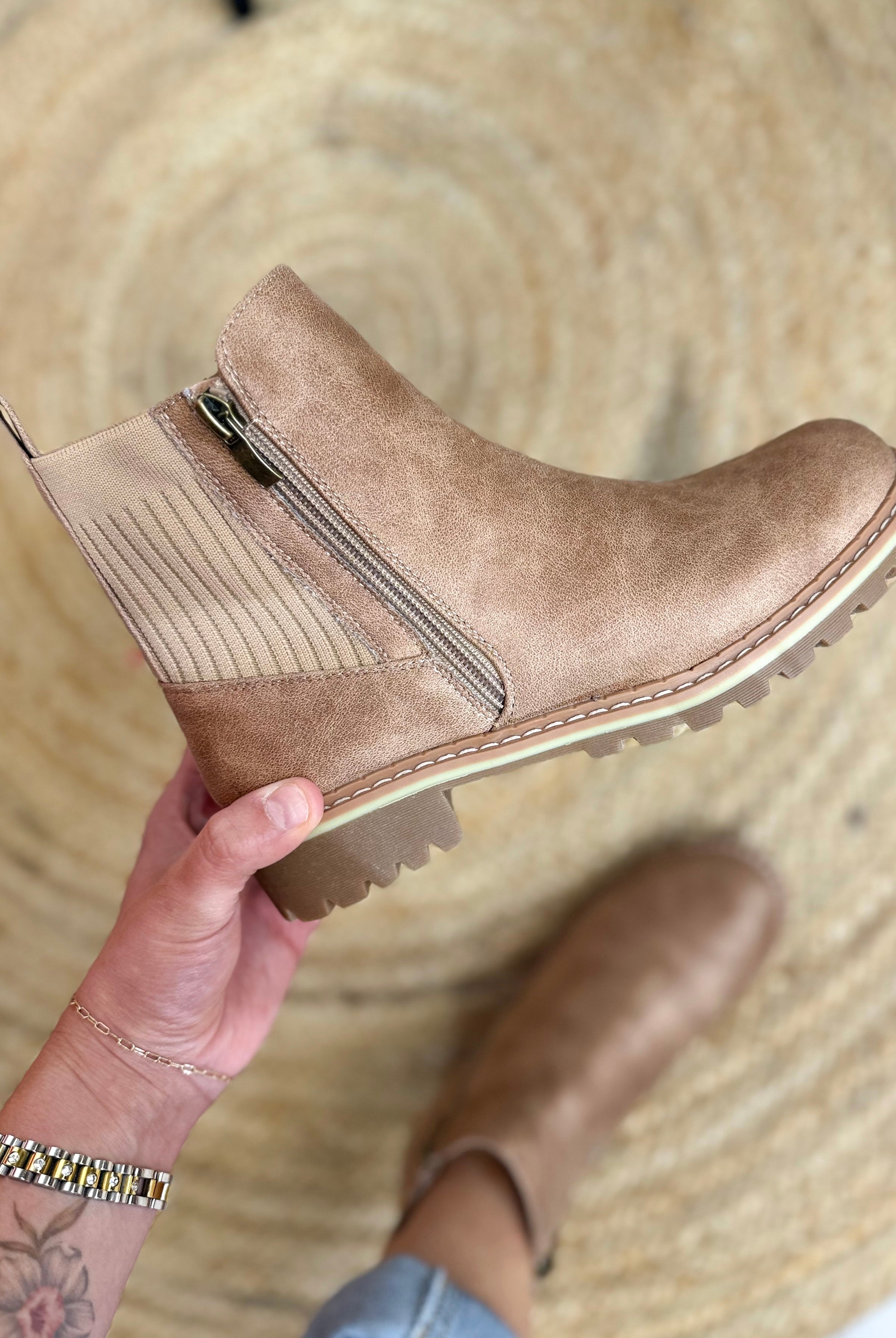 Don't Be Difficult Boots - Sand-350 SHOES-Corkys-Heathered Boho Boutique, Women's Fashion and Accessories in Palmetto, FL
