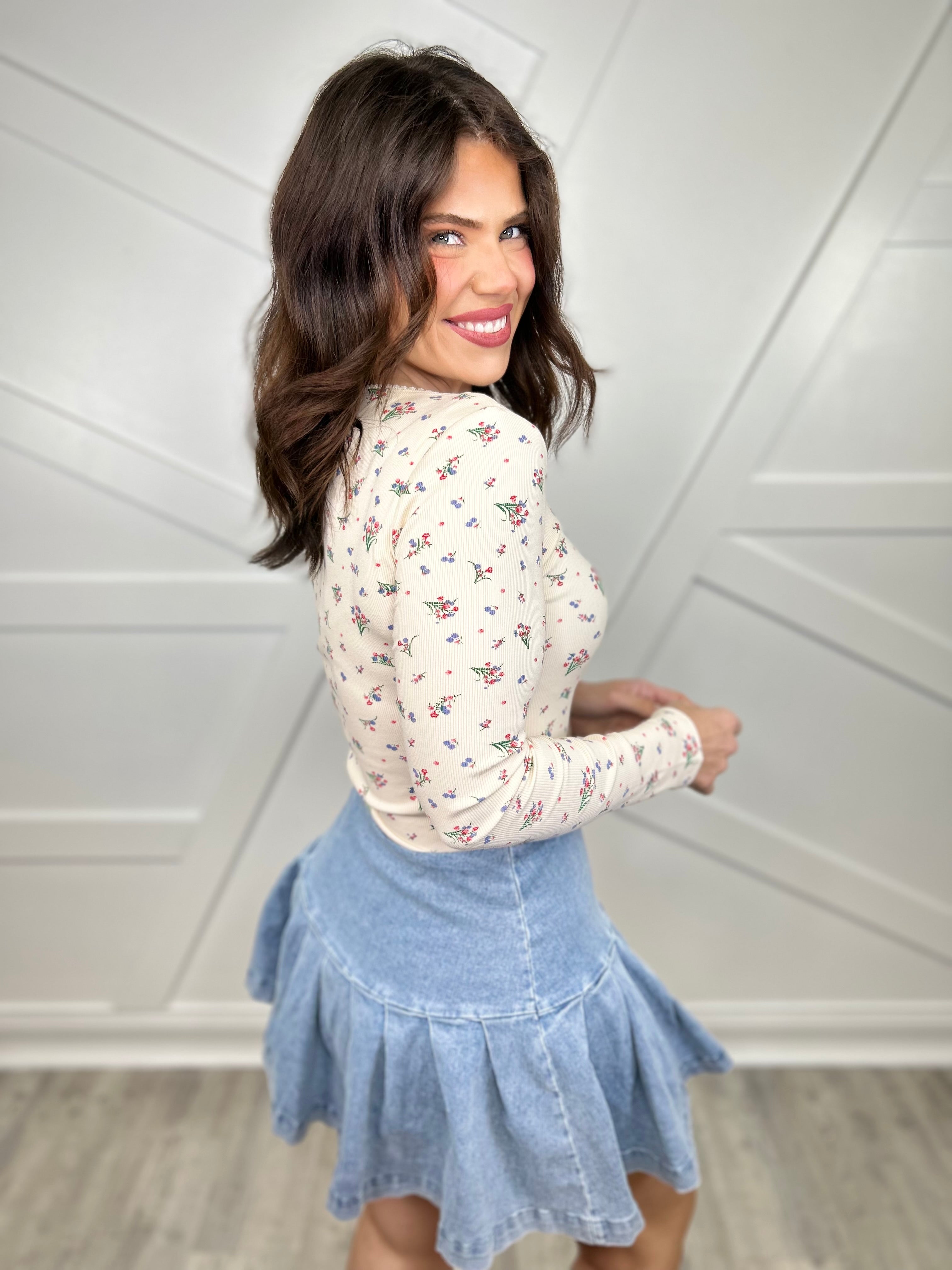 Give Grace Long Sleeve Top-120 Long Sleeve Tops-White Birch-Heathered Boho Boutique, Women's Fashion and Accessories in Palmetto, FL