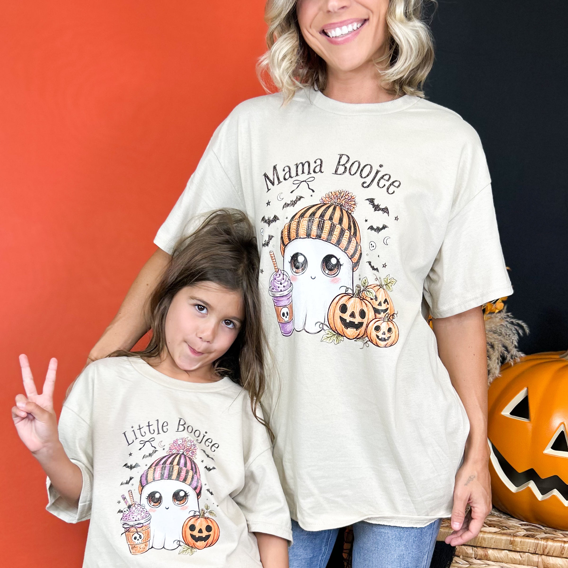 Boojee Mama Ghost Graphic Tee-130 Graphic Tees-Heathered Boho-Heathered Boho Boutique, Women's Fashion and Accessories in Palmetto, FL