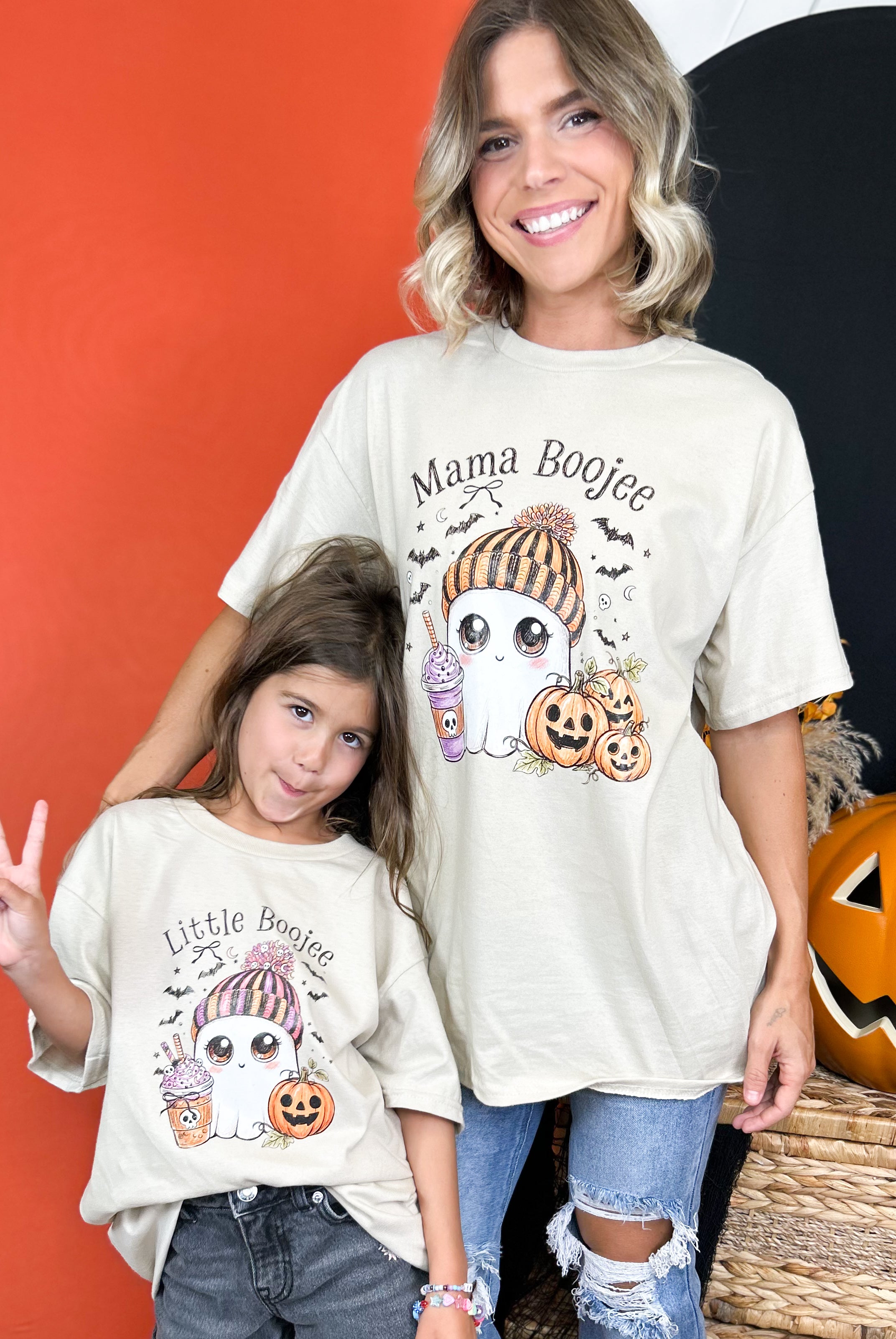 Boojee Mama Ghost Graphic Tee-130 Graphic Tees-Heathered Boho-Heathered Boho Boutique, Women's Fashion and Accessories in Palmetto, FL