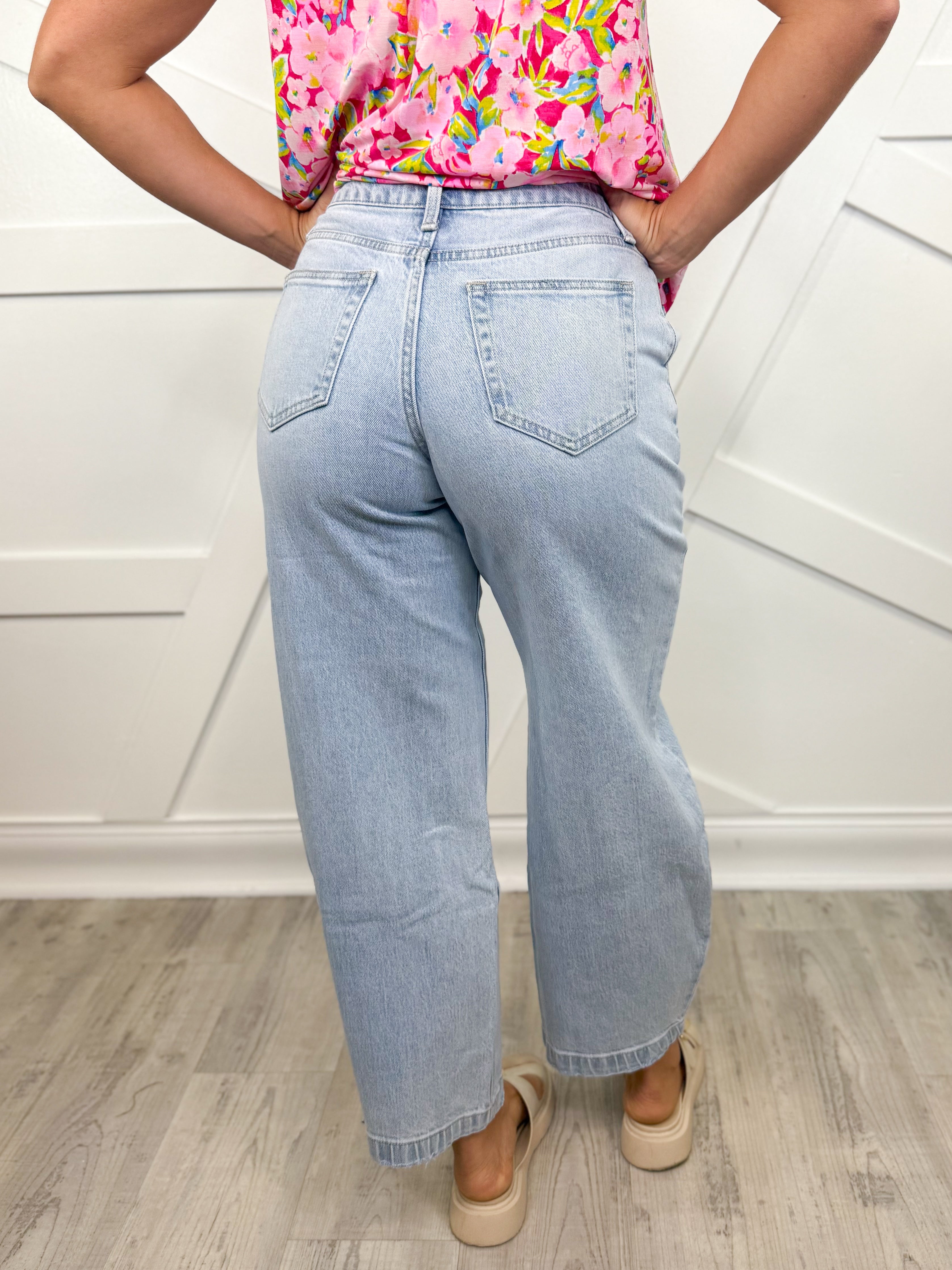 Marvelousness Barrel Jeans by Vervet-190 Jeans-Vervet-Heathered Boho Boutique, Women's Fashion and Accessories in Palmetto, FL