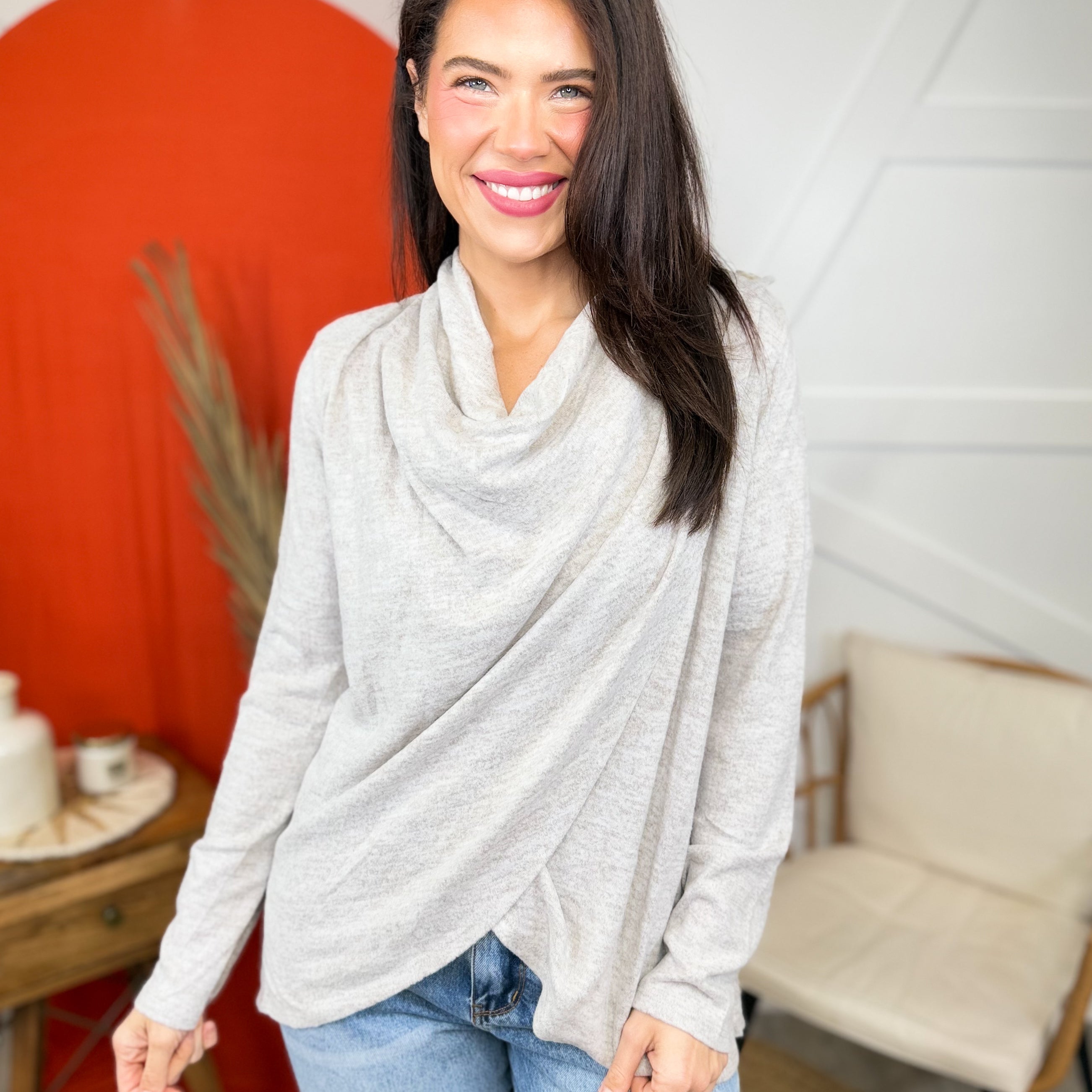 Journey Long Sleeve Top-120 LONG SLEEVE TOPS-DEAR SCARLETT-Heathered Boho Boutique, Women's Fashion and Accessories in Palmetto, FL
