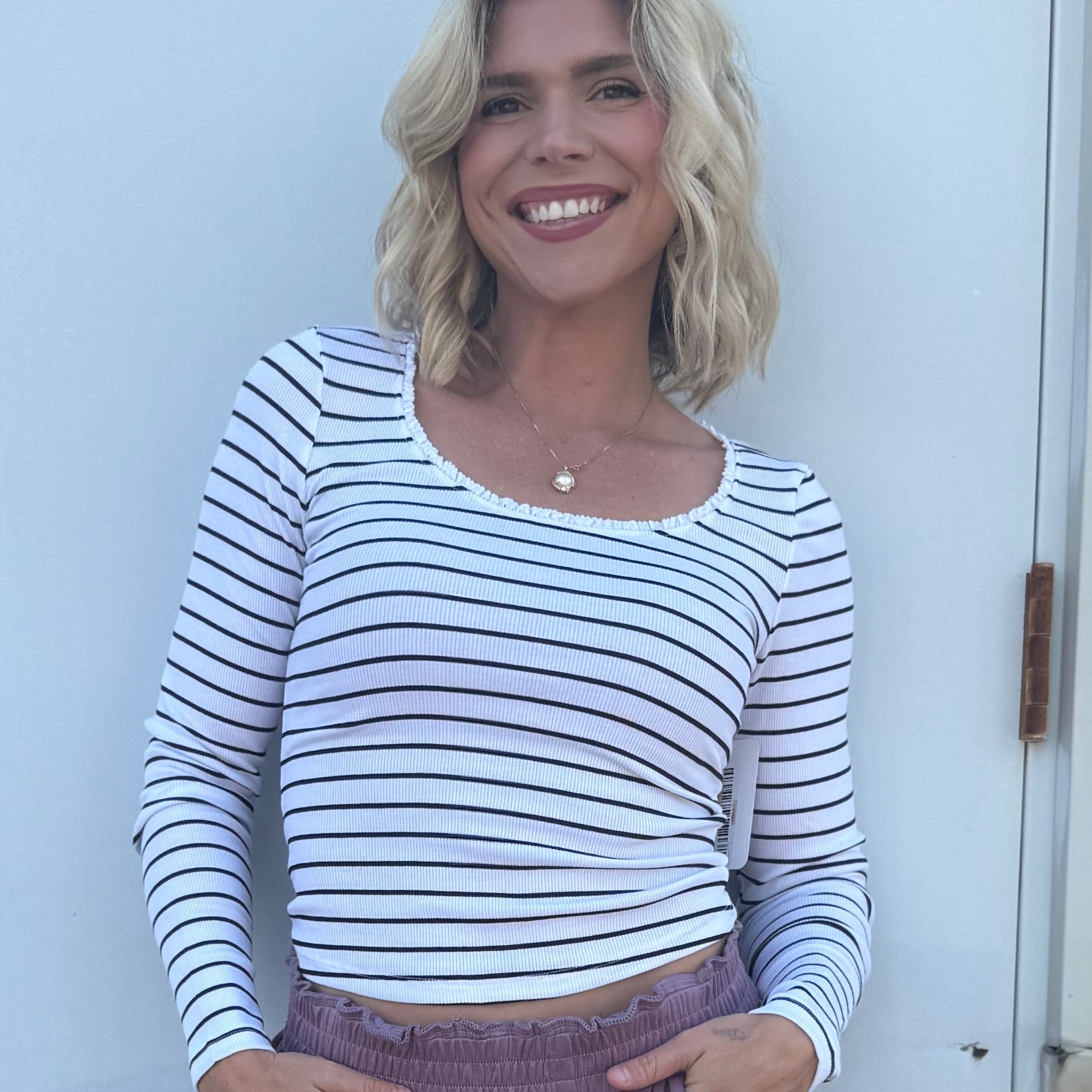 Doorbuster: In the Know Top-120 LONG SLEEVE TOPS-Ambiance Apparel-Heathered Boho Boutique, Women's Fashion and Accessories in Palmetto, FL