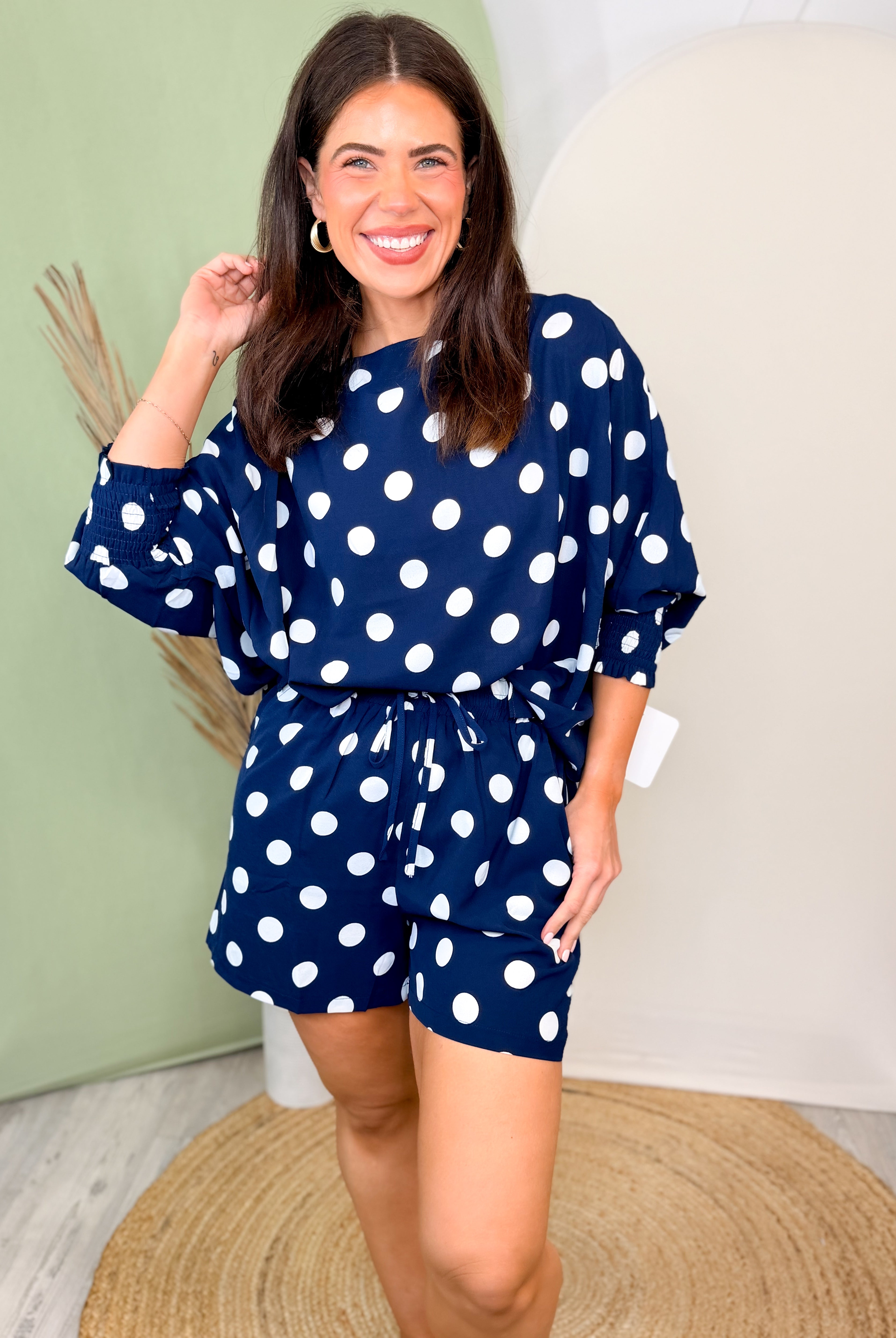 Playful Polka Dot Set-240 ACTIVEWEAR/SETS-ODDI-Heathered Boho Boutique, Women's Fashion and Accessories in Palmetto, FL