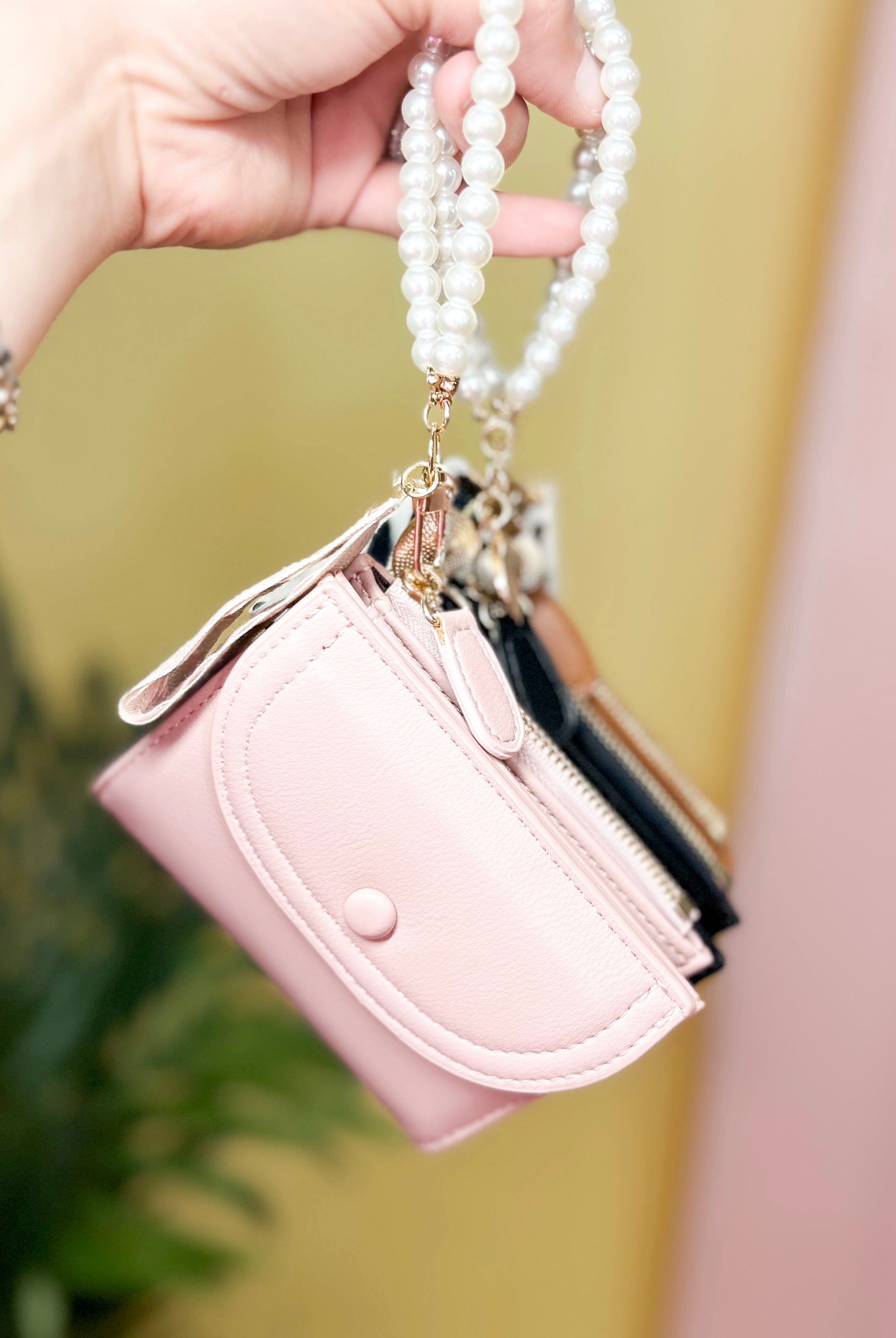 Compact Leather Wristlet Wallet-320 Bags-Heathered Boho-Heathered Boho Boutique, Women's Fashion and Accessories in Palmetto, FL