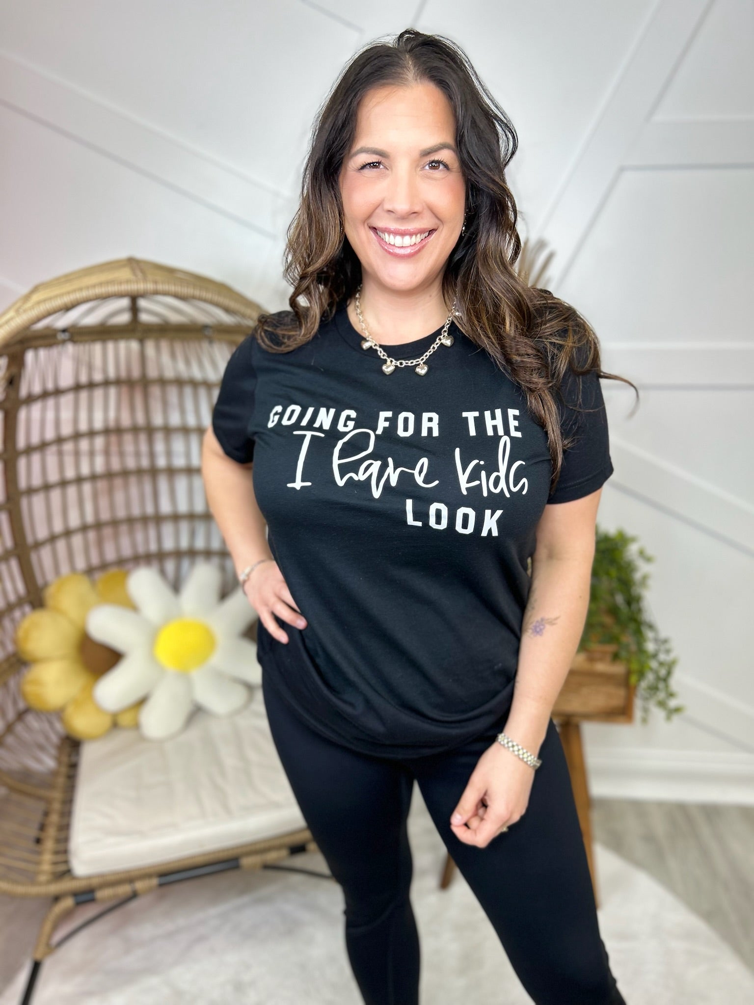 I Have Kids, Look Graphic Tee-130 Graphic Tees-Heathered Boho-Heathered Boho Boutique, Women's Fashion and Accessories in Palmetto, FL