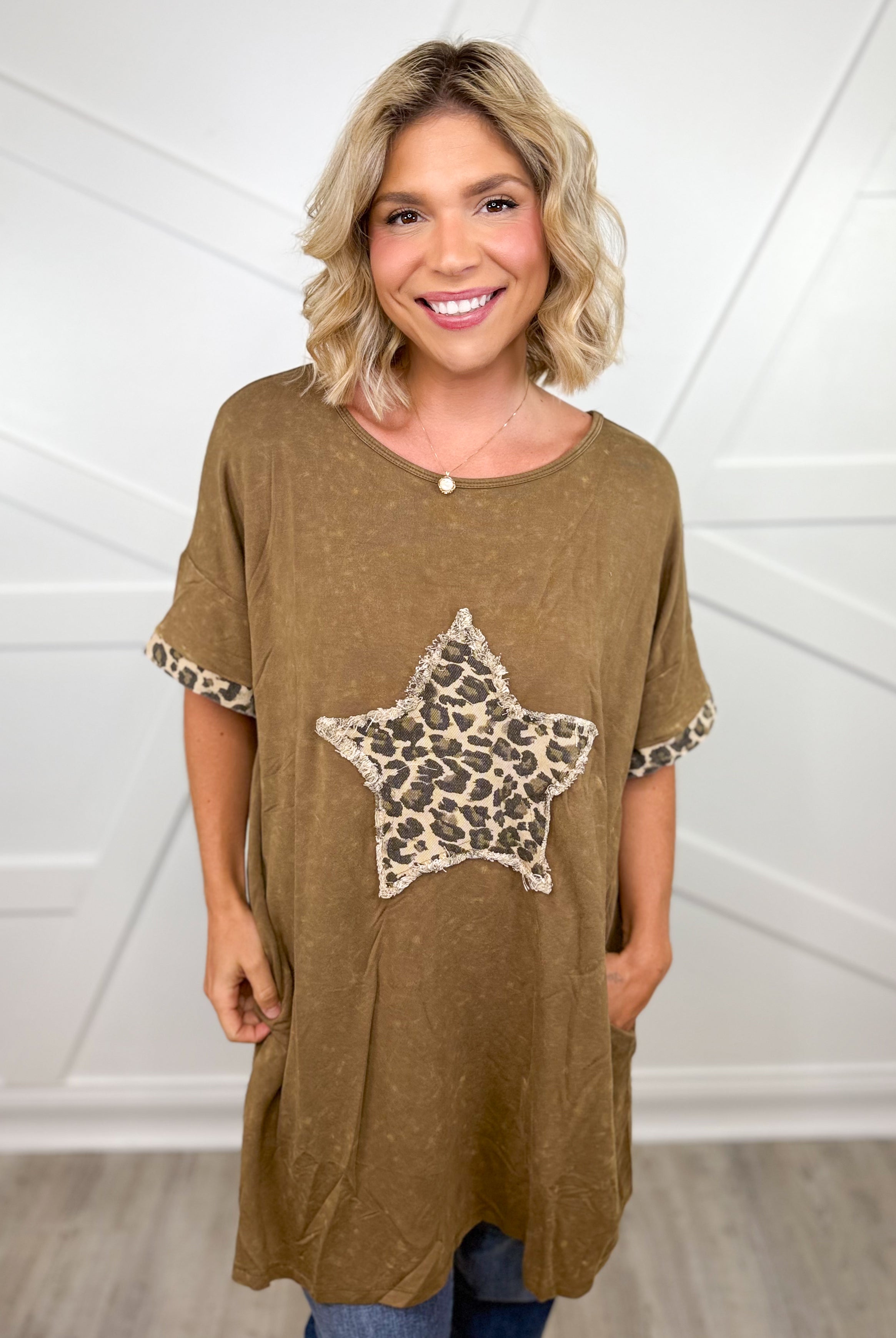 Fierce T-Shirt Dress-230 DRESSES/JUMPSUITS/ROMPERS-Davi & Dani-Heathered Boho Boutique, Women's Fashion and Accessories in Palmetto, FL