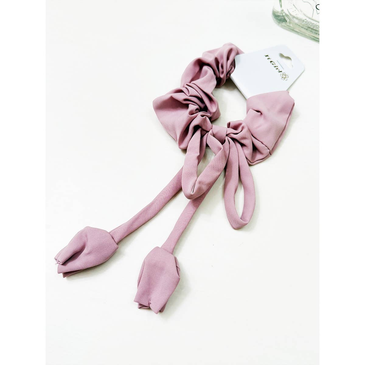 Soft Textured Flower Detailed Scrunchie Set-340 Other Accessories-Love and Repeat-Heathered Boho Boutique, Women's Fashion and Accessories in Palmetto, FL