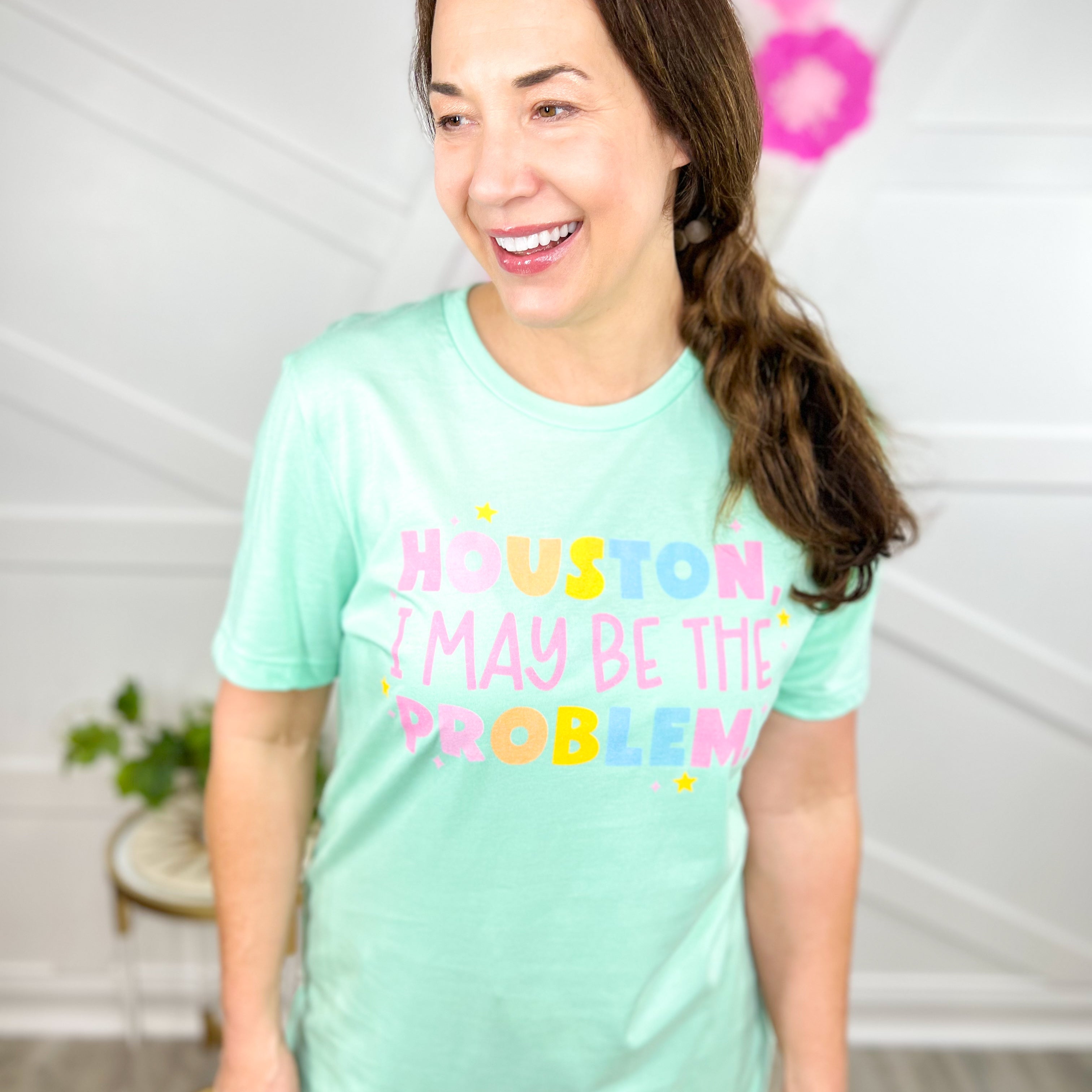 I May Be The Problem Graphic Tee-130 Graphic Tees-Heathered Boho-Heathered Boho Boutique, Women's Fashion and Accessories in Palmetto, FL