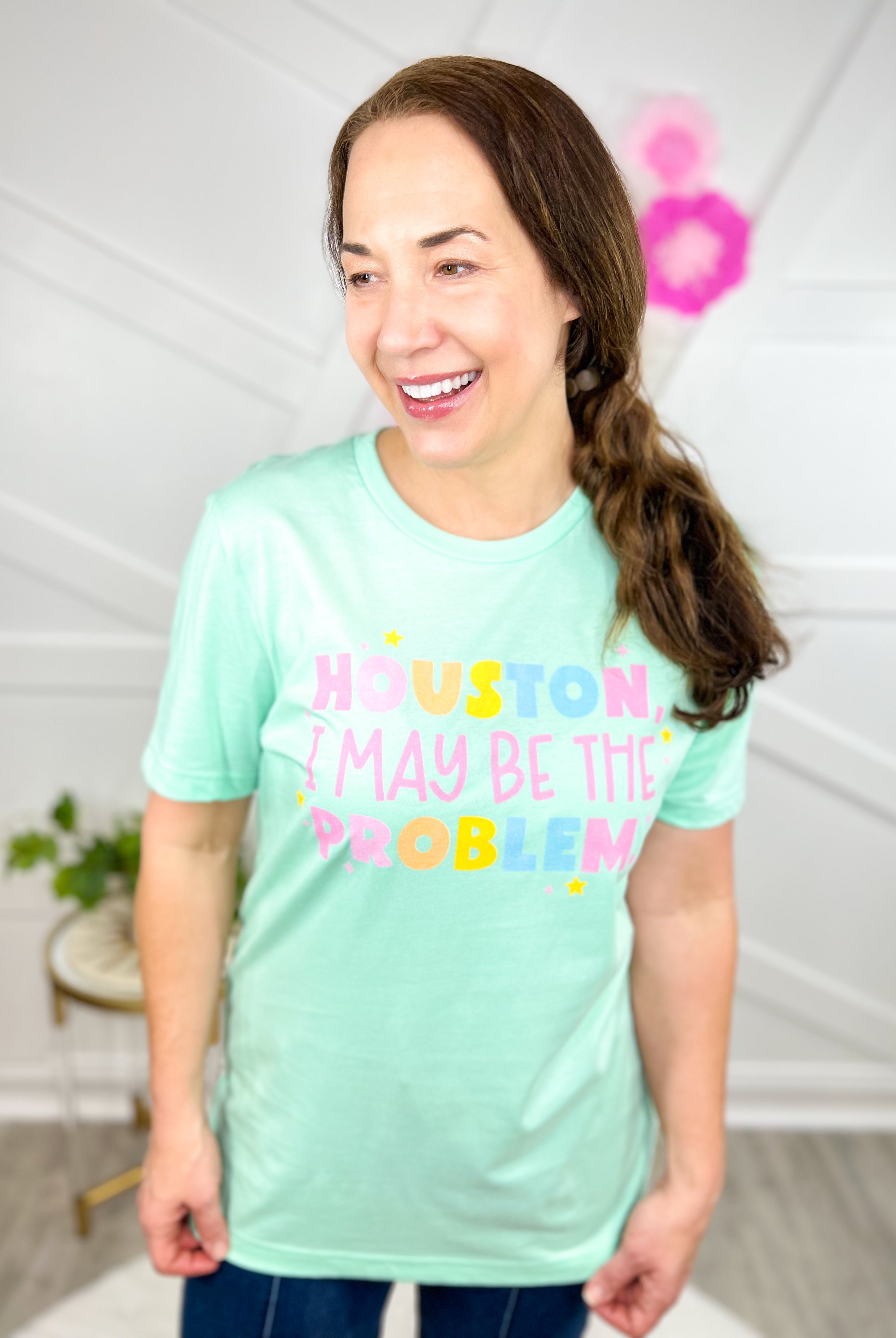 I May Be The Problem Graphic Tee-130 Graphic Tees-Heathered Boho-Heathered Boho Boutique, Women's Fashion and Accessories in Palmetto, FL