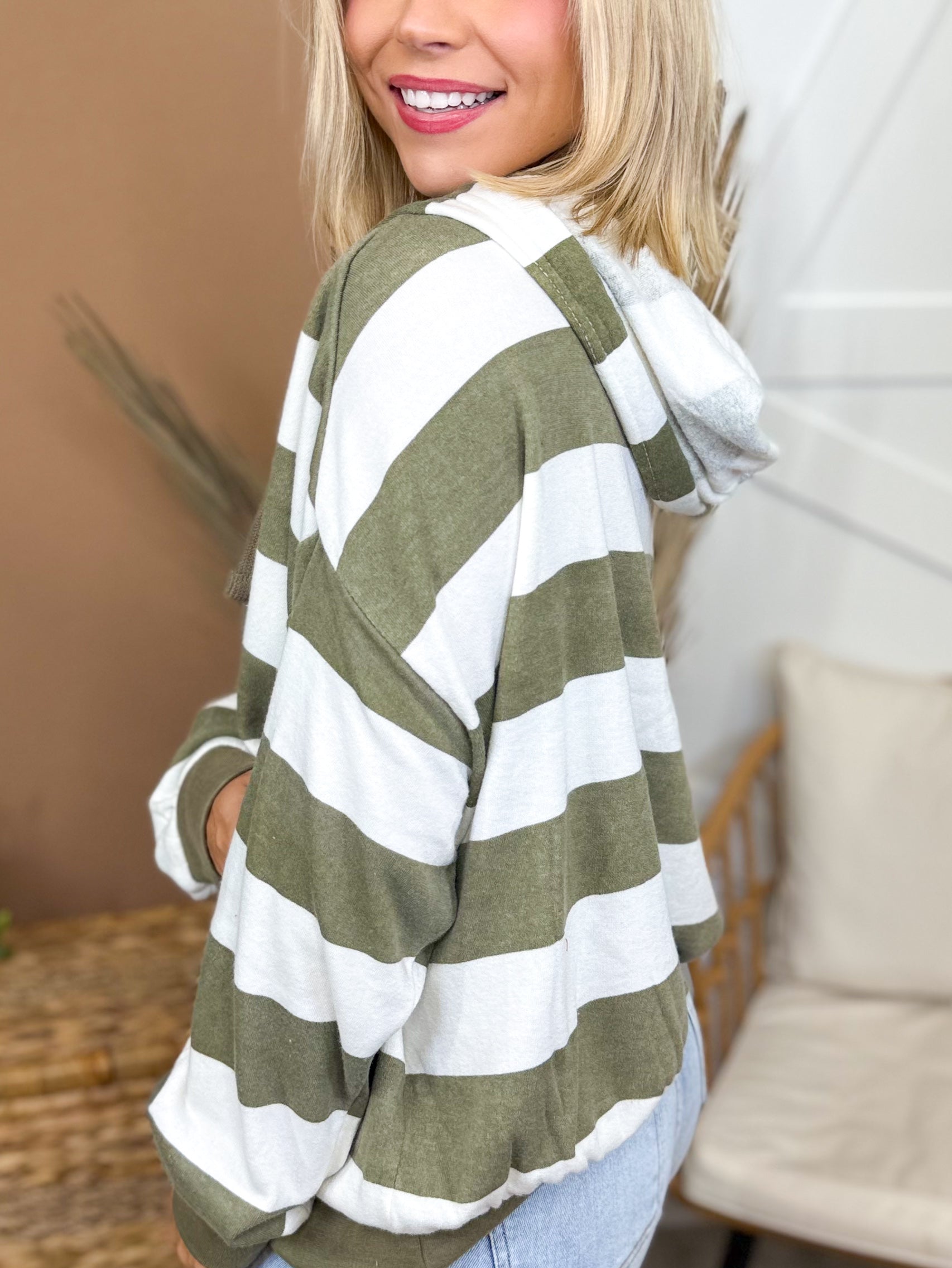 Patti Pull Over Hoodie-210 Hoodies-Oliver and Otis-Heathered Boho Boutique, Women's Fashion and Accessories in Palmetto, FL