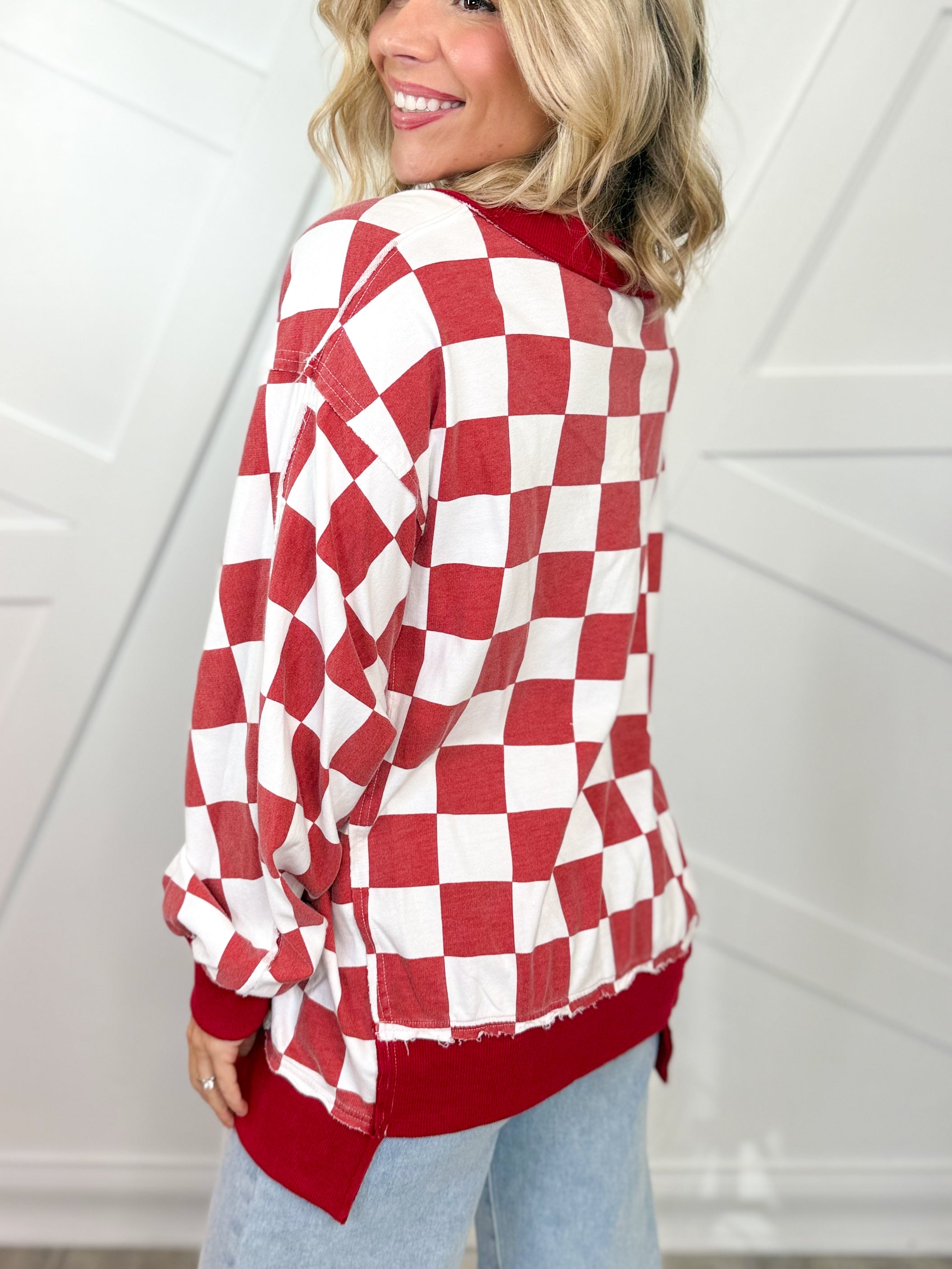 Restock: Reality Check Sweatshirt-120 LONG SLEEVE TOPS-ODDI-Heathered Boho Boutique, Women's Fashion and Accessories in Palmetto, FL