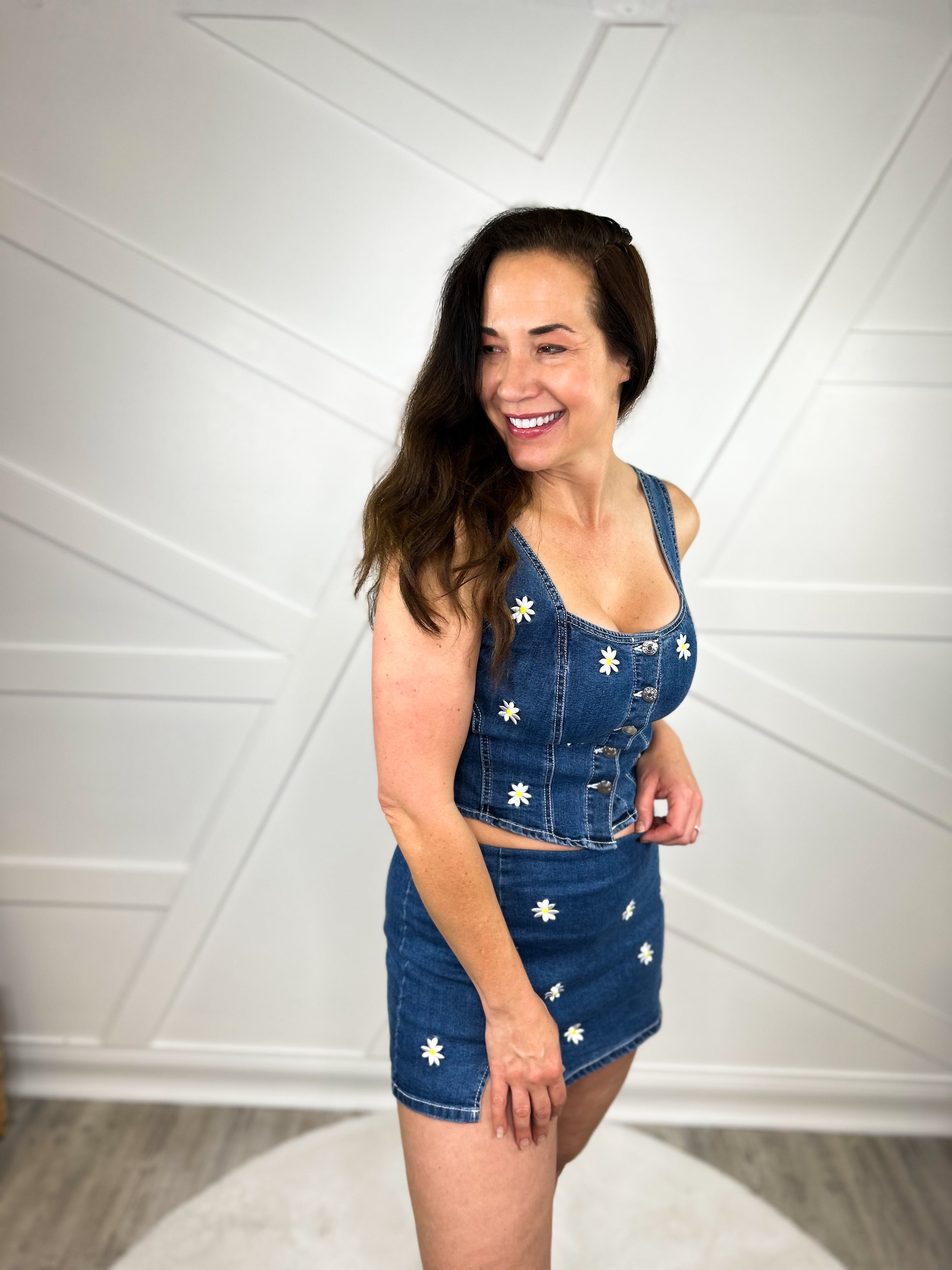 Daisy Jones Denim Vest-100 TANK/CROP TOPS-Love Tree-Heathered Boho Boutique, Women's Fashion and Accessories in Palmetto, FL