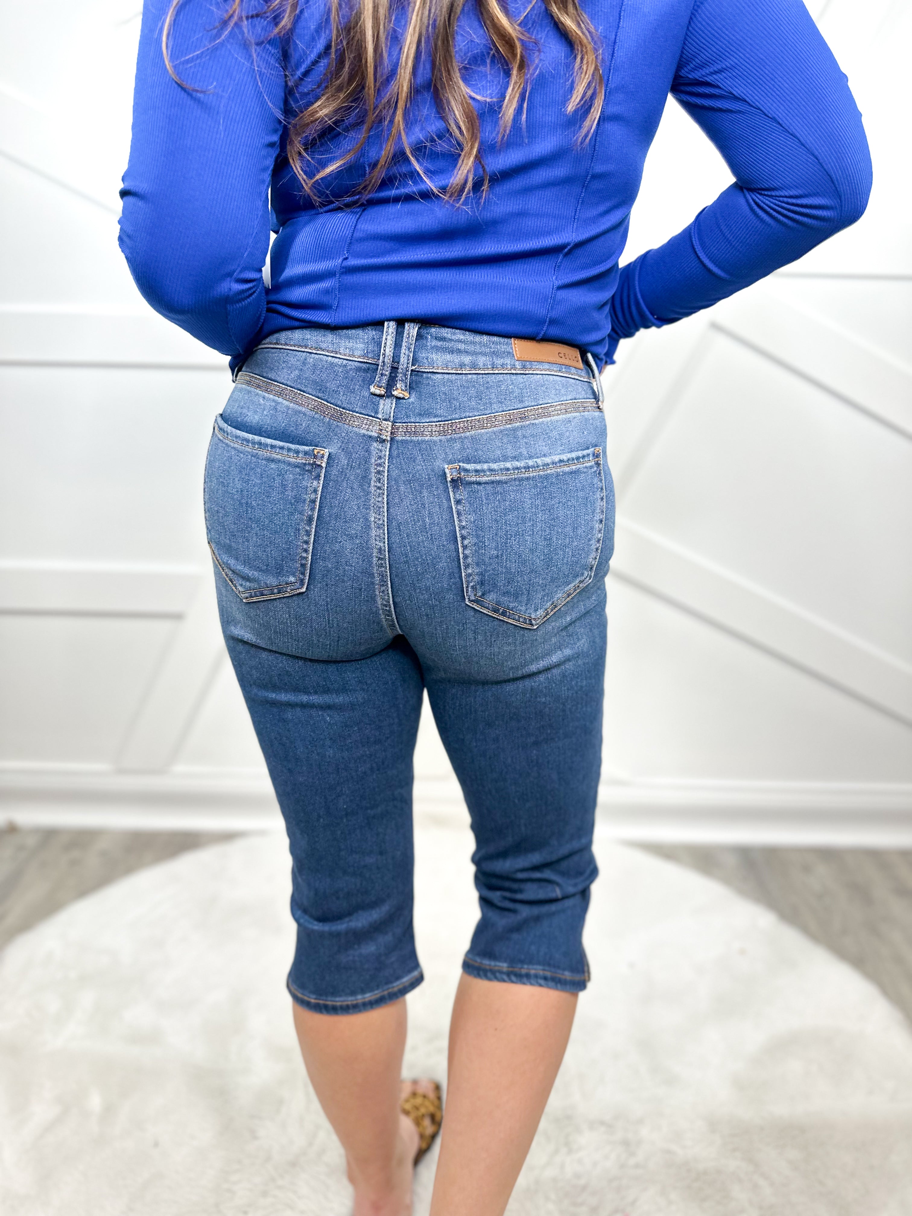 Forever and Always Capris-190 JEANS-Cello-Heathered Boho Boutique, Women's Fashion and Accessories in Palmetto, FL