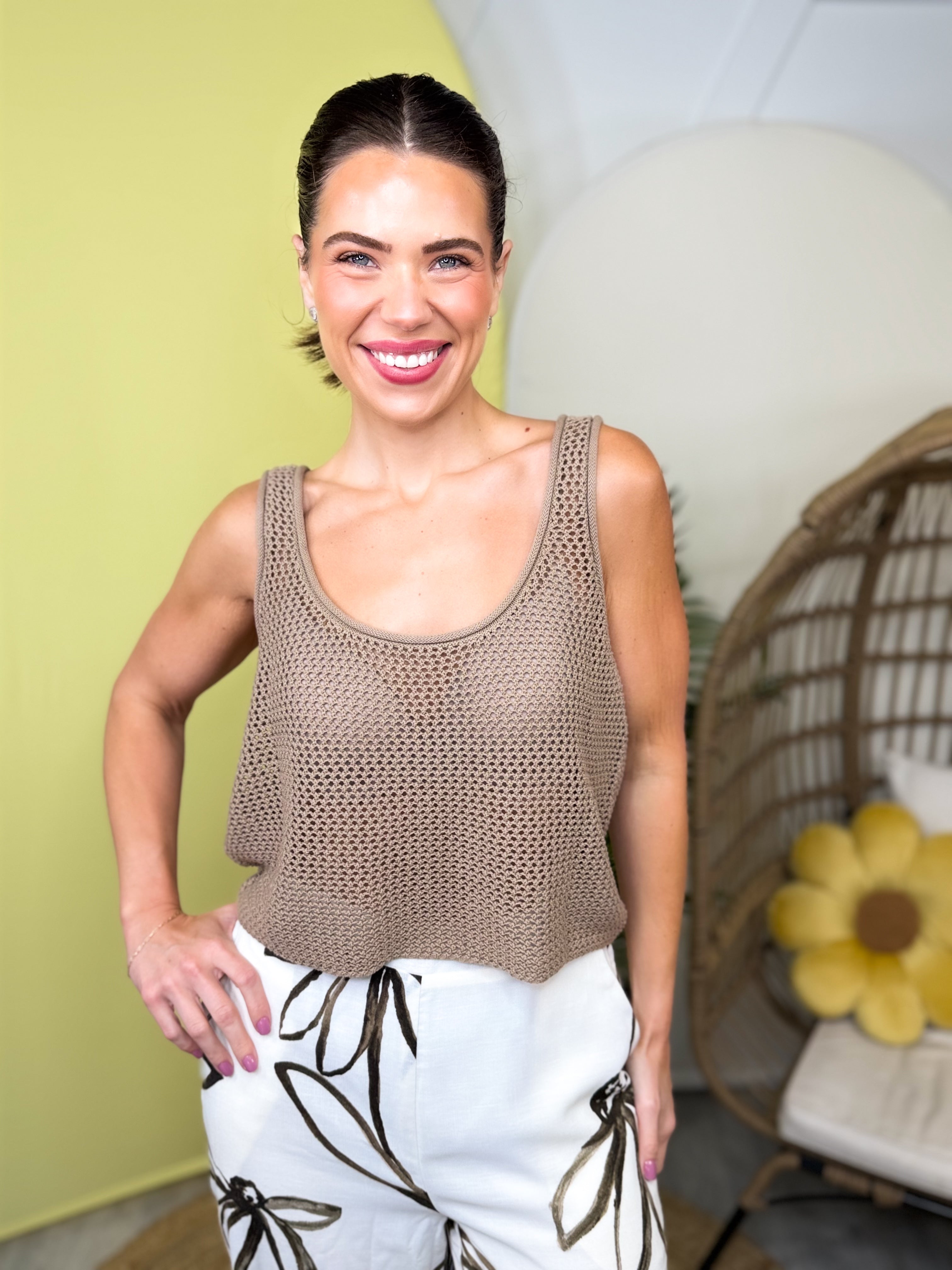 Urban Mesh Tank-100 TANK/CROP TOPS-WHITE BIRCH-Heathered Boho Boutique, Women's Fashion and Accessories in Palmetto, FL