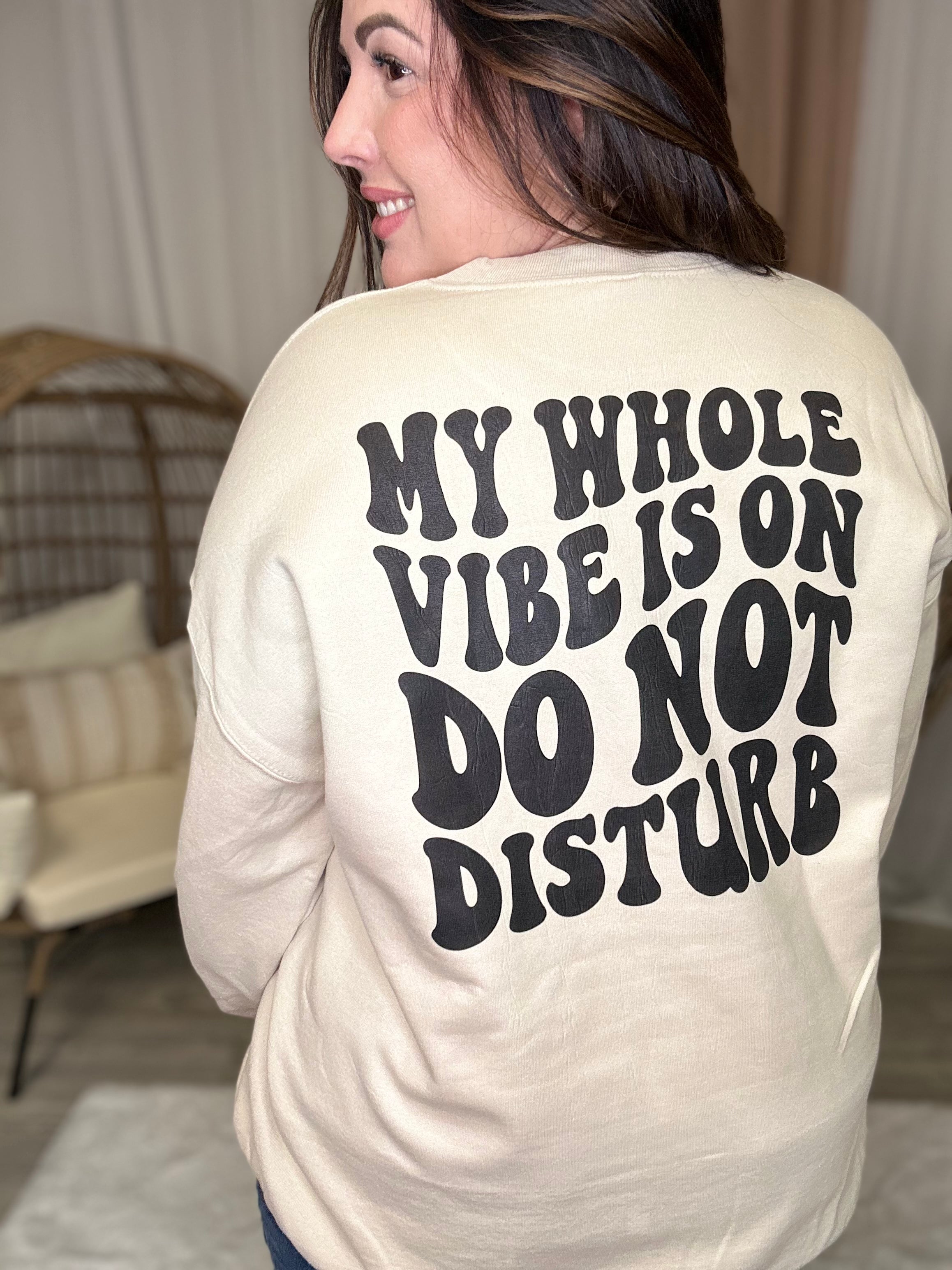 DND Graphic Sweatshirt-130 Graphic Tees-Heathered Boho-Heathered Boho Boutique, Women's Fashion and Accessories in Palmetto, FL
