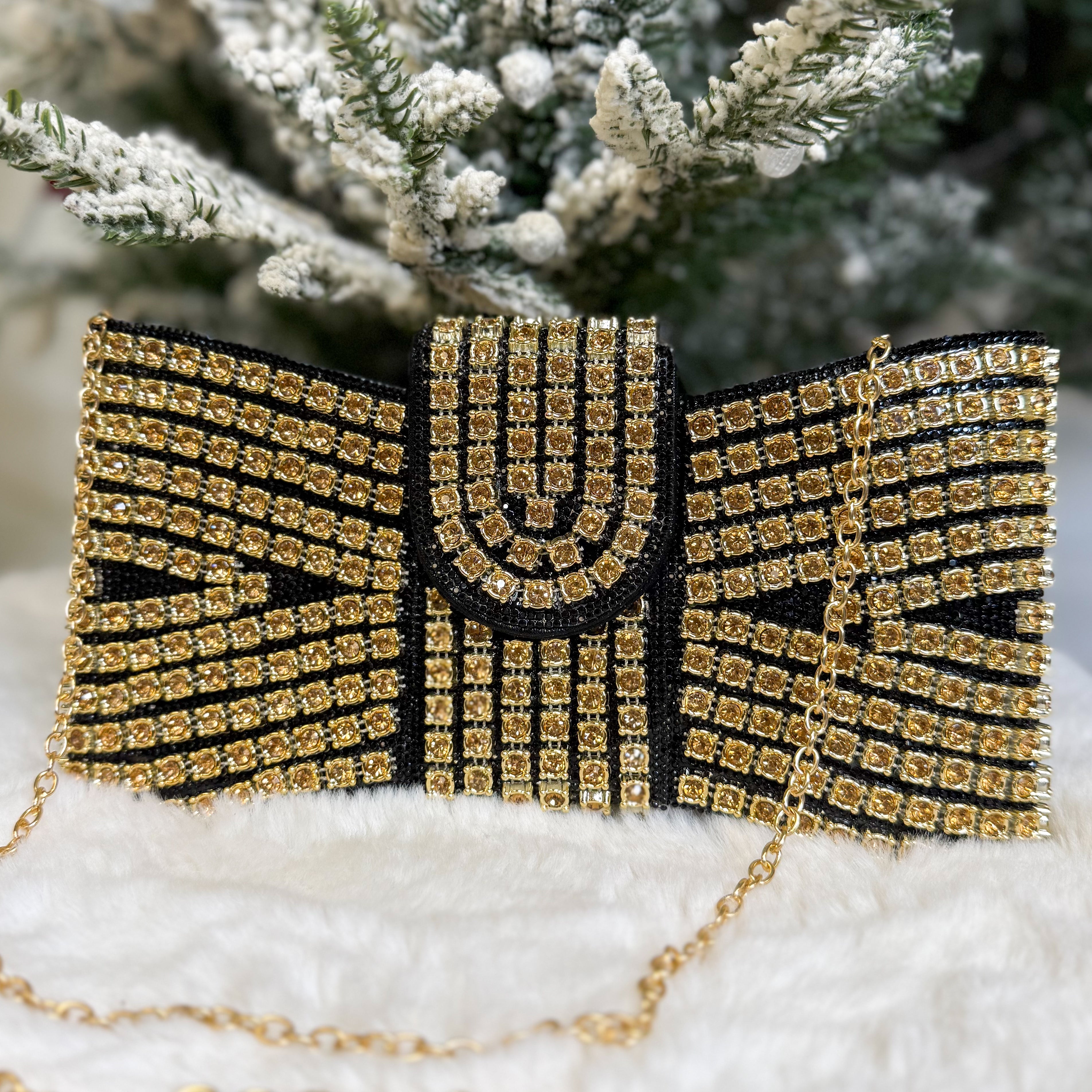 Night Out Bow Clutch-320 Bags-A Touch of Style-Heathered Boho Boutique, Women's Fashion and Accessories in Palmetto, FL